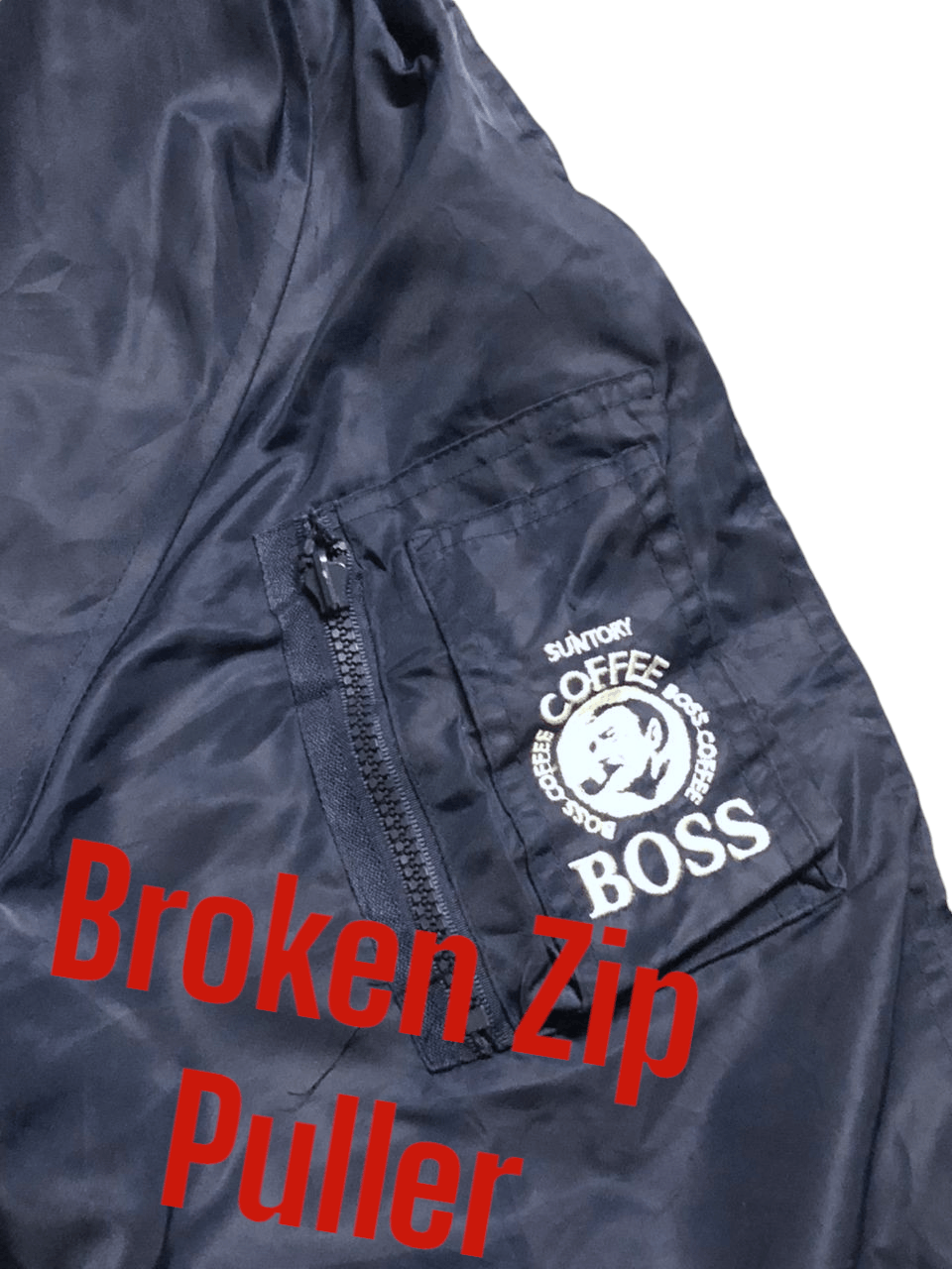 Vintage Vintage Suntory Boss Coffee Bomber jacket Raccoon Fur Hoodie Size US XL / EU 56 / 4 - 12 Thumbnail