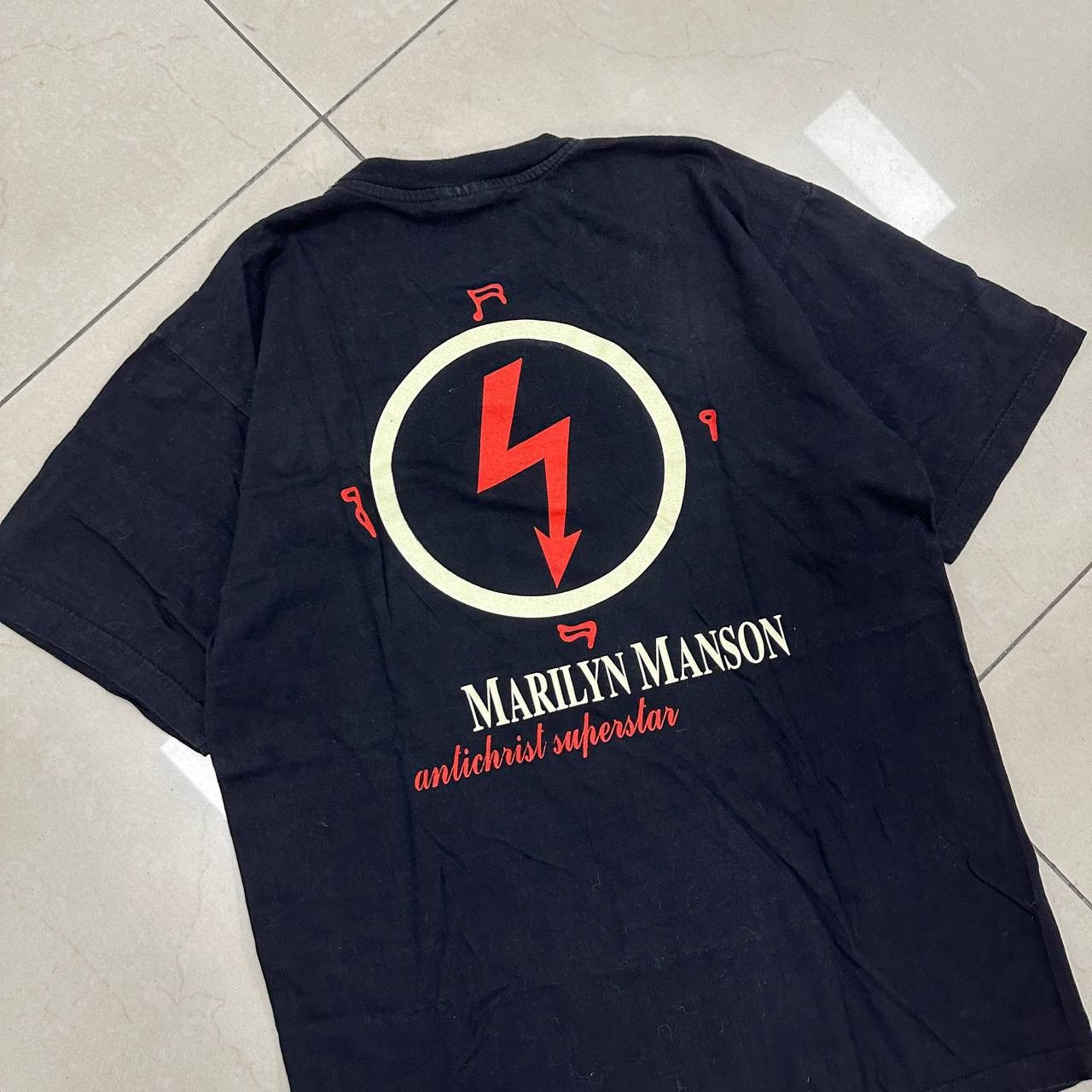 Vintage Vintage 90s Marilyn Manson Antichrist Superstar bleach tee Size US M / EU 48-50 / 2 - 5 Thumbnail