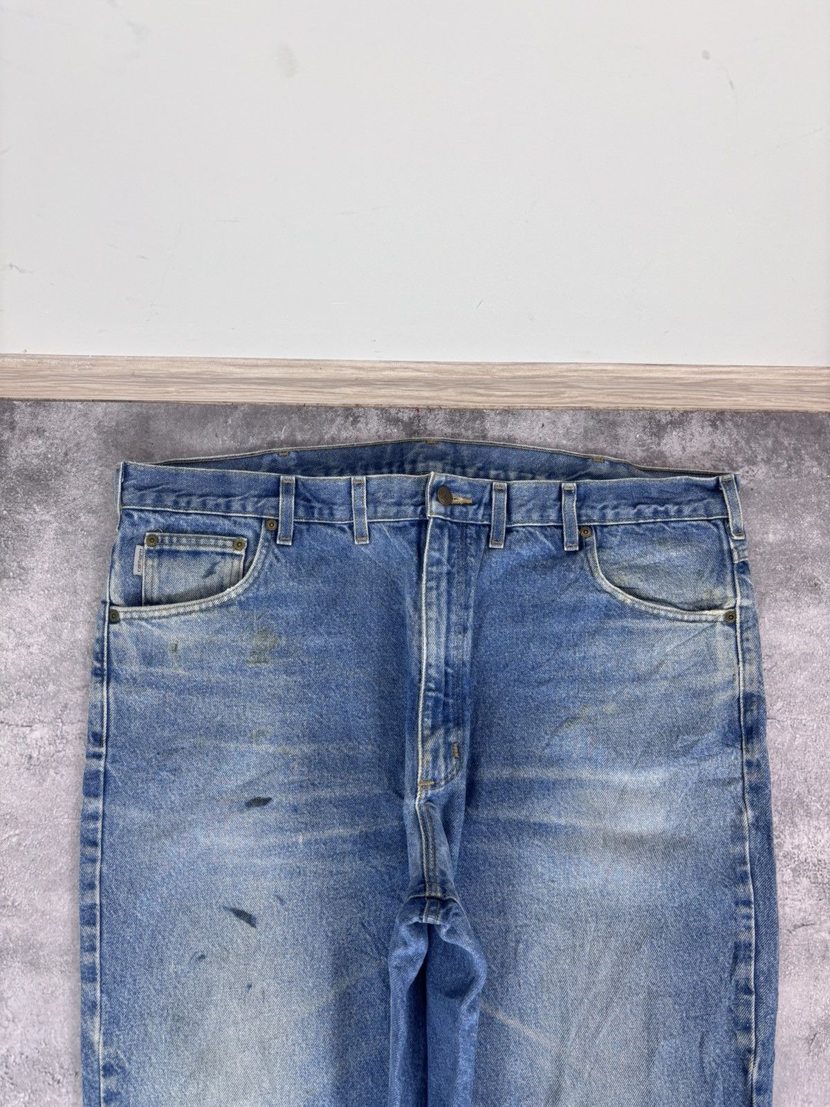 Carhartt Vintage Carhartt Men’s Denim Jeans Faded Light Blue Workwear Size US 44 / EU 60 - 16 Thumbnail