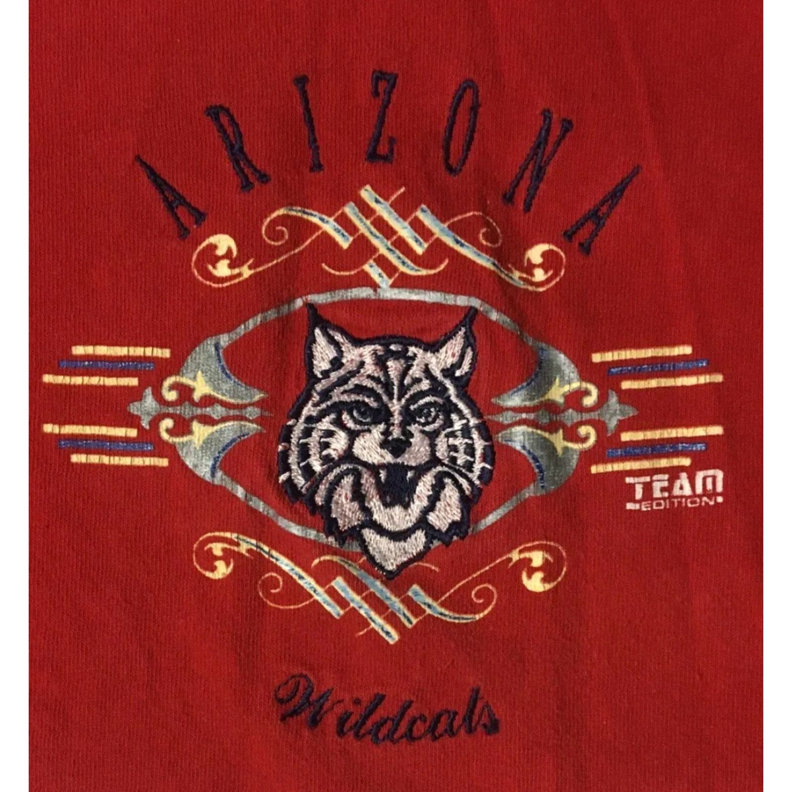 Vintage VINTAGE 90s Arizona Wildcats Hoodie Shirt M Red College Grunge Track University USA Arizona State University Sport Vintage Shirt Mens Size US M / EU 48-50 / 2 - 2 Thumbnail
