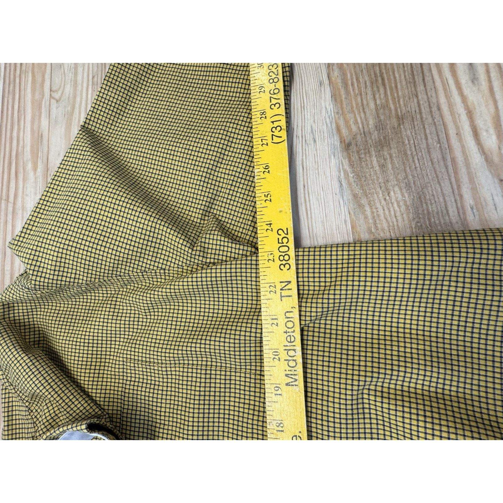 Haggar HAGGAR FOREVERNEW Men's Long Sleeve Shirt XL Gold Blue Plaid Size US XL / EU 56 / 4 - 4 Thumbnail