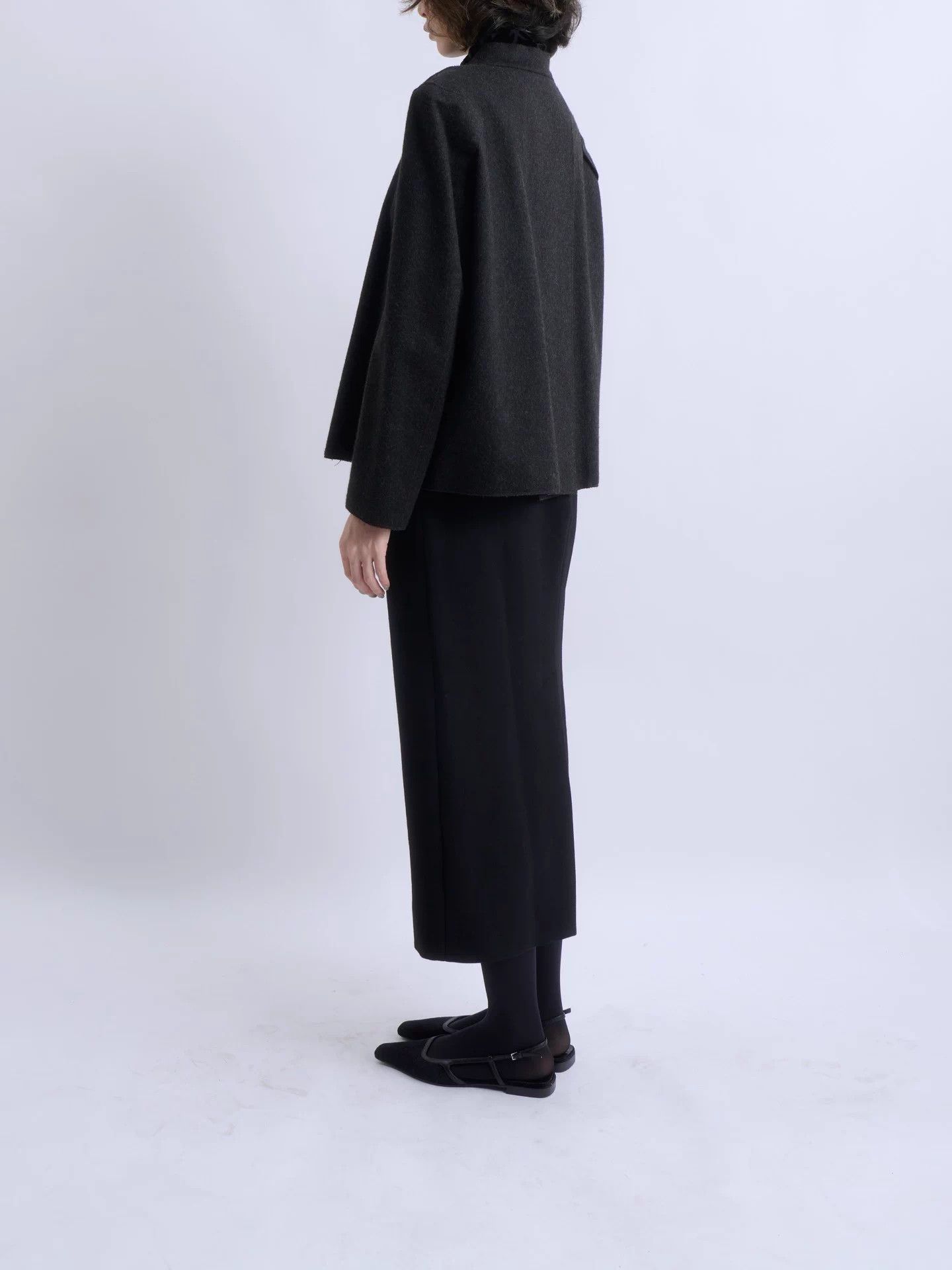 Jil Sander JIL SANDER 2000s German asymmetric wool short jacket Size XS / US 0-2 / IT 36-38 - 4 Thumbnail