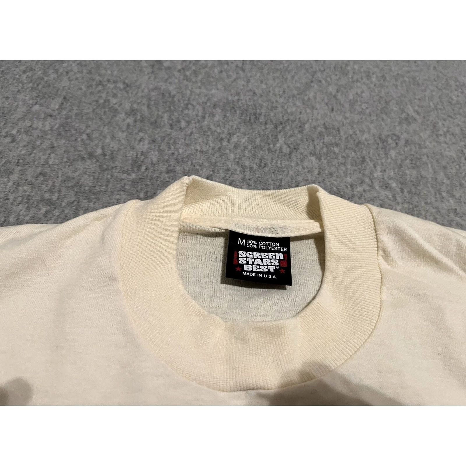 Vintage VINTAGE Saddam Hussein Shirt Screen Stars Best Medium Single Stitch Made in USA Shirt Mens M Beige Army Graphic Print Crew Neck Short Sleeve Size US M / EU 48-50 / 2 - 3 Thumbnail