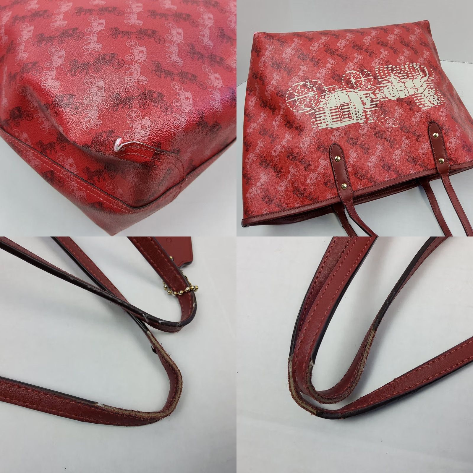 Coach Coach Horse Tote Shoulder Handbag Purse Reversible F82135 Women Multicolor Tote Size ONE SIZE - 9 Thumbnail