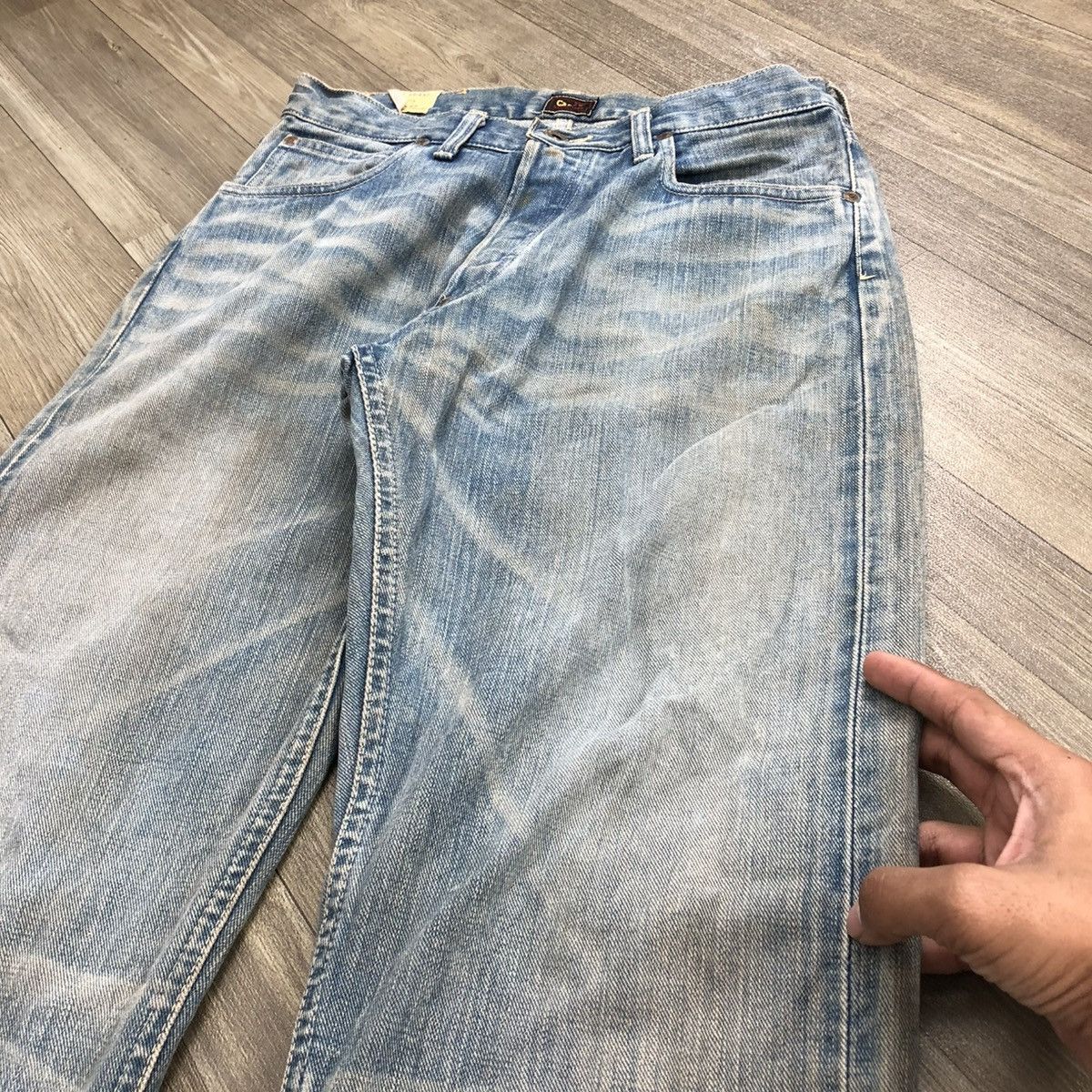 Sugar Cane 🇯🇵90s Vintage Sugar Cane Selvedge Faded Jeans Japanese Brand Size US 30 / EU 46 - 6 Thumbnail