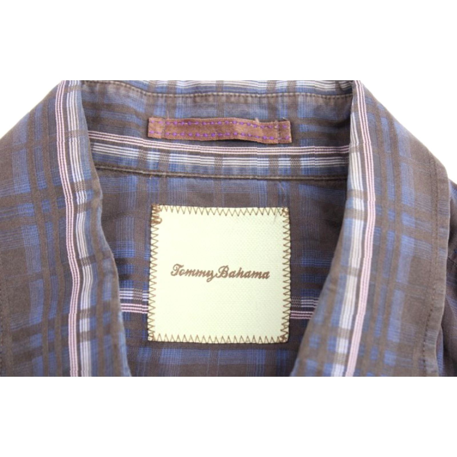 Tommy Bahama VINTAGE Tommy Bahama Long Sleeve Shirt Men's 2XL Gray Blue Stripes Luau Preppy Vacation Luau Mens Size US XXL / EU 58 / 5 - 5 Thumbnail