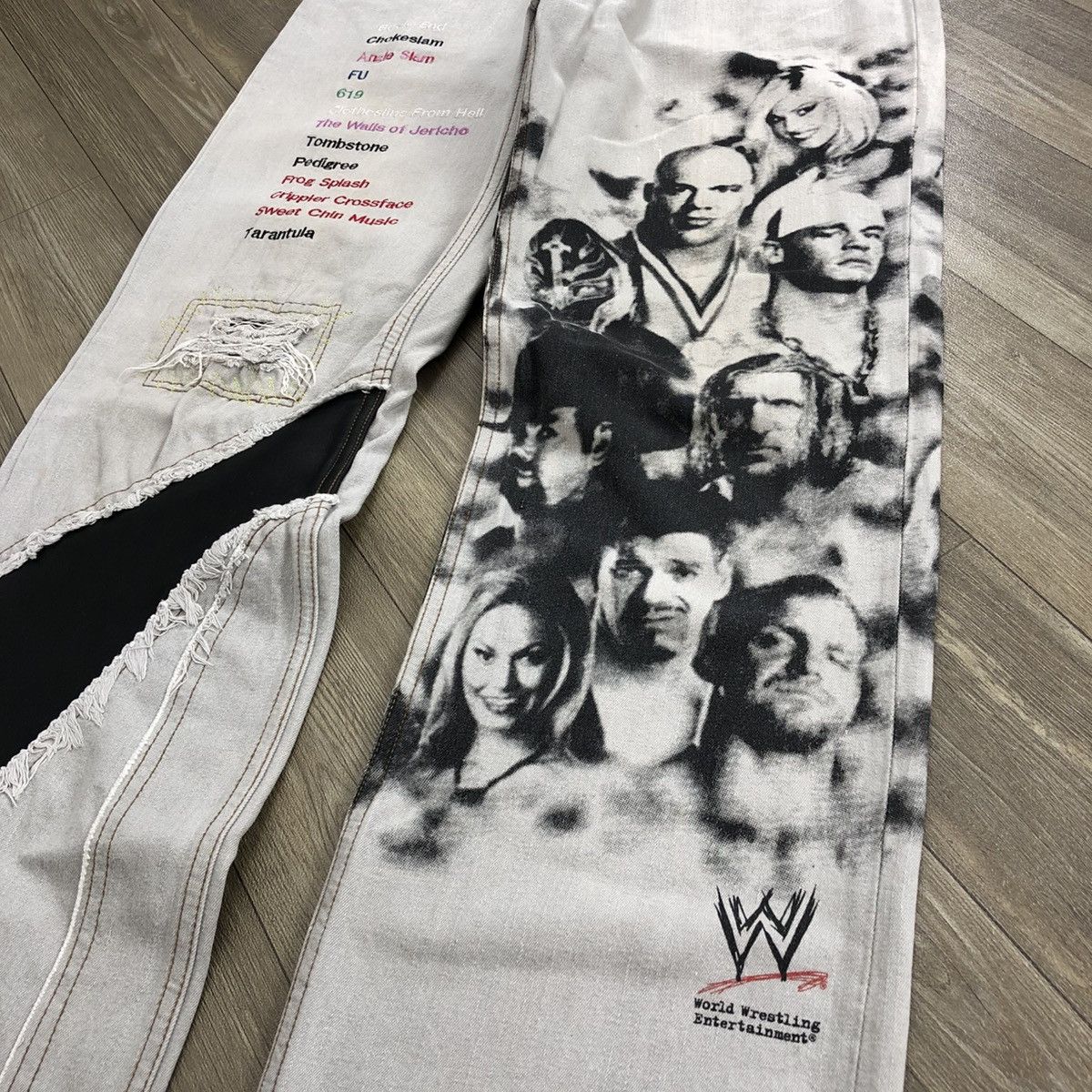 PPFM 2000s In The Attic WWE Players Rock N Roll Distressed Jeans Size US 32 / EU 48 - 3 Thumbnail