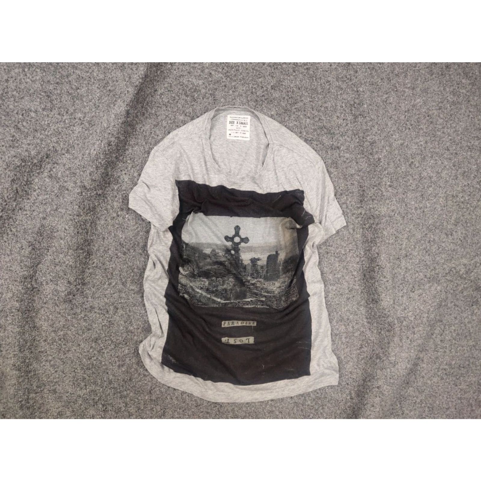 Allsaints Allsaints Spitalfields T-Shirt Gray Logo Art Skull Shirt Mens XS Casual Graphic Print Short Sleeve Crew Neck Size US XS / EU 42 / 0 - 2 Thumbnail