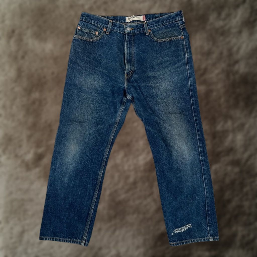 Levi's VINTAGE Levi’s 505 Jeans - 36x30 - Denim - Blue - Regular Fit - 5-Pocket - Zip - Mid Rise - Mexico - USA Theme - 90s - Men's Size US 36 / EU 52 - 1 Thumbnail