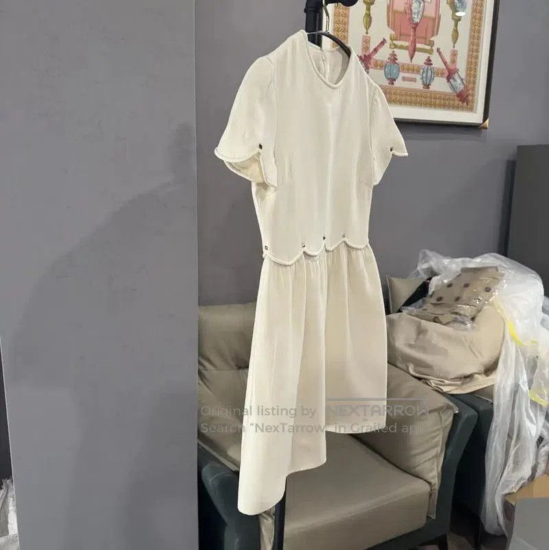Valentino Valentino Off-White Cotton Women's Dress . Size M / US 6-8 / IT 42-44 - 3 Thumbnail