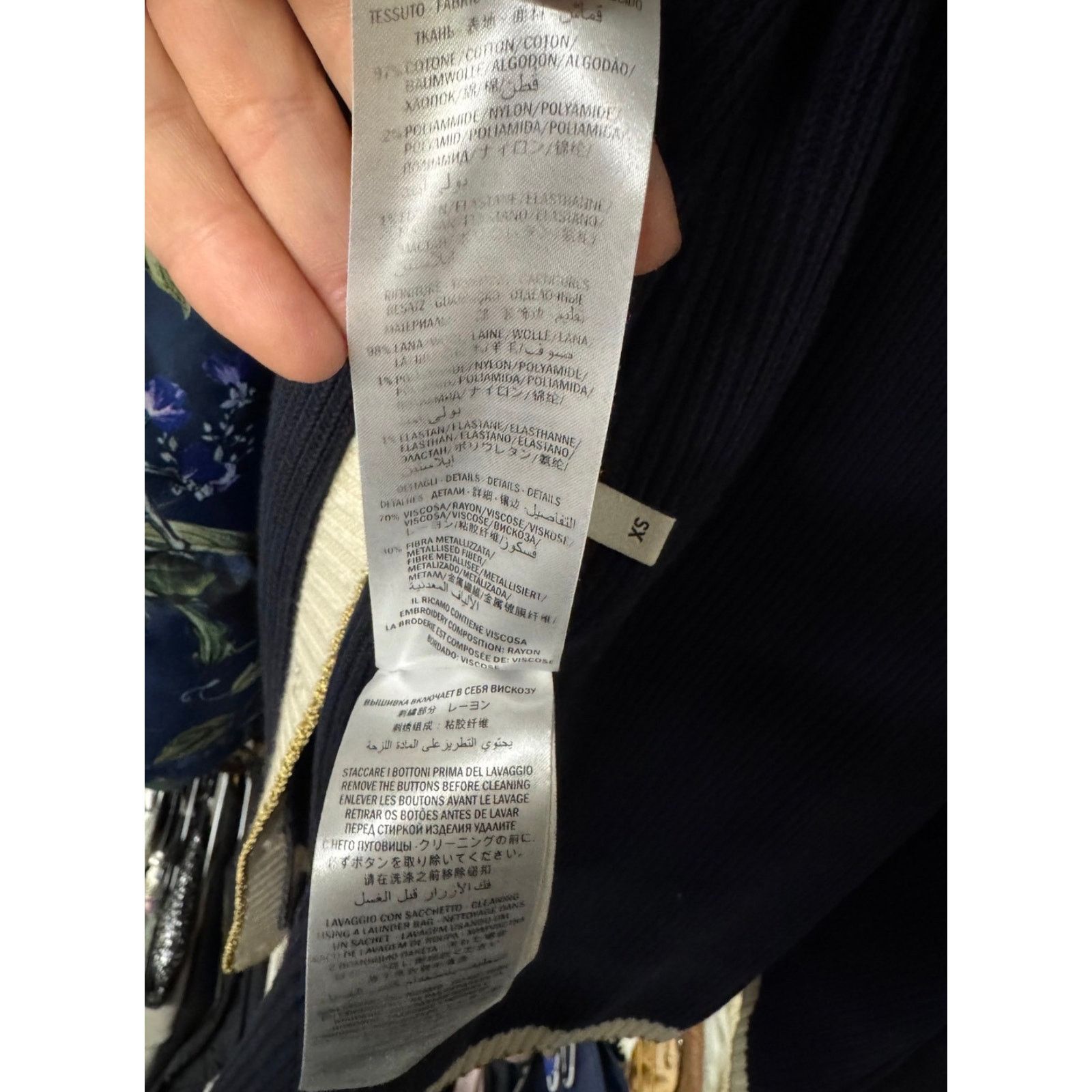 Gucci Gucci Straight Blue Embroidered Cardigan - Size S Size S / US 4 / IT 40 - 7 Thumbnail