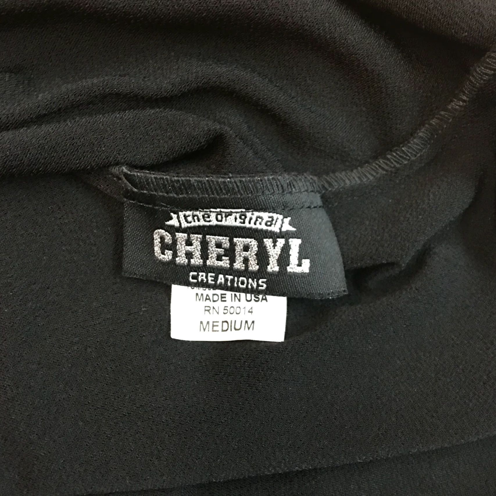 Vintage VINTAGE Cheryl Creations Women's Sleeveless Blouse Size Medium Black Casual Solid Mock Neck Pearl Button Top Size M / US 6-8 / IT 42-44 - 3 Thumbnail