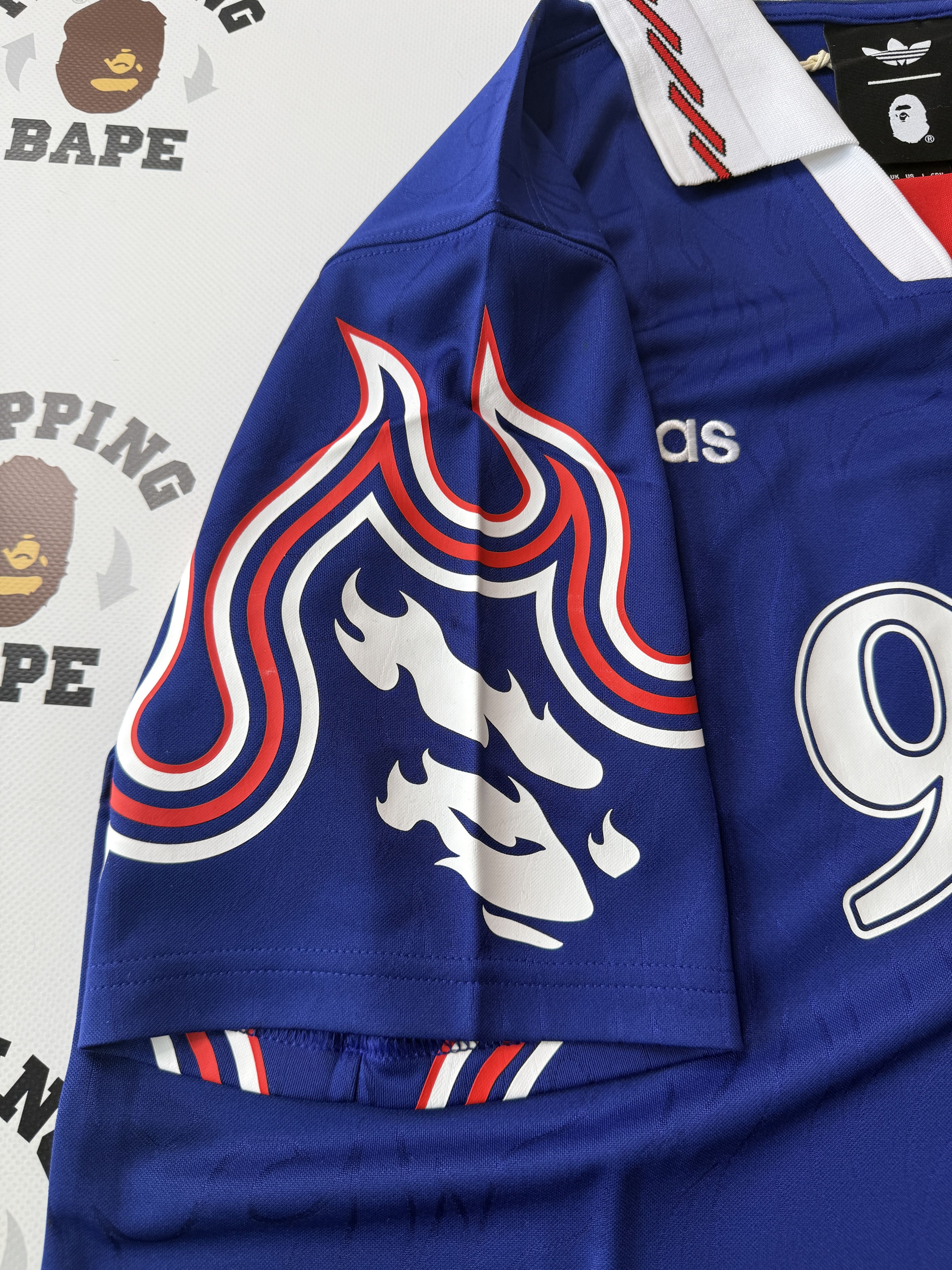Adidas × Bape BAPE X ADIDAS SSL FLAME JERSEY Size US M / EU 48-50 / 2 - 4 Thumbnail