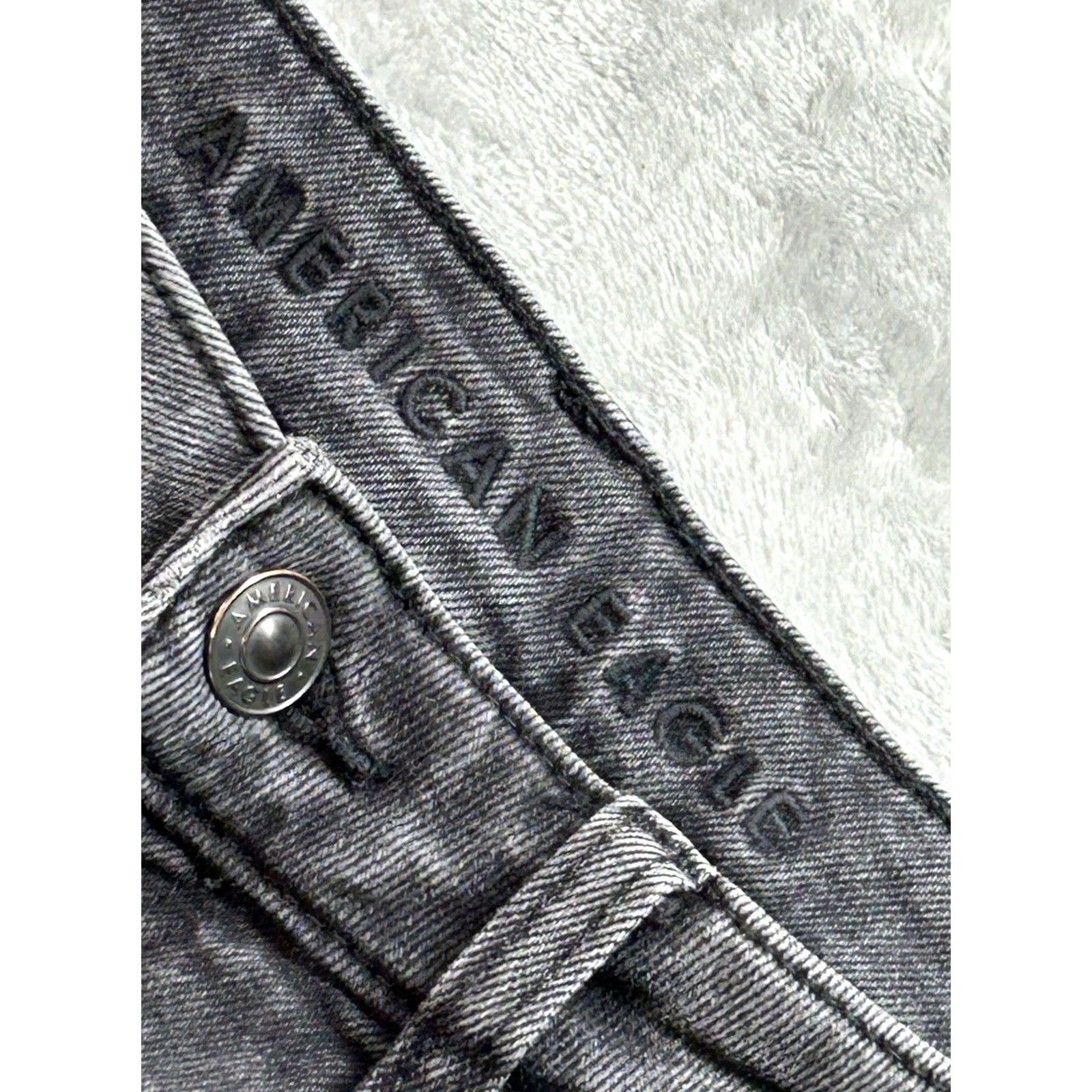 American Eagle Outfitters VINTAGE American Eagle Jeans Womens Sz 8 Black Stretch 5-Pocket Regular Zip Fly Denim Beach 90s Hip Hop Punk Rock School Cowboy Size 30" / US 8 / IT 44 - 6 Thumbnail