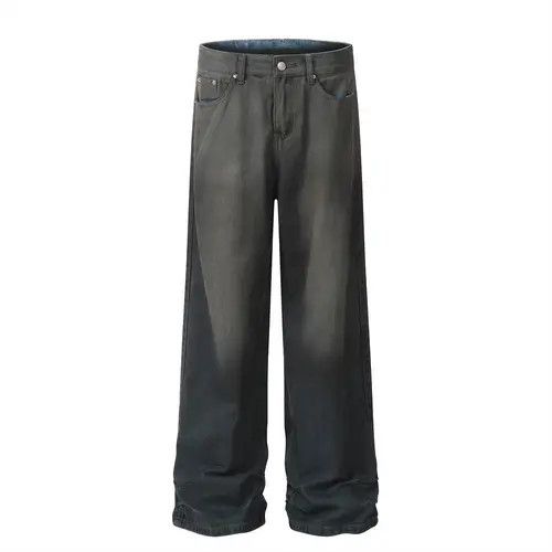 Hypebeast × Japanese Brand × Jean Heavy distressed men's tie-dyed gradient loose jeans Size US 32 / EU 48 - 1 Thumbnail