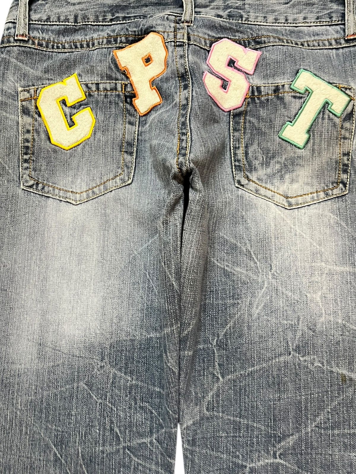 Japanese Brand Vintage Japanese Brand Embroidery Honeycomb Denim Size US 33 - 6 Thumbnail