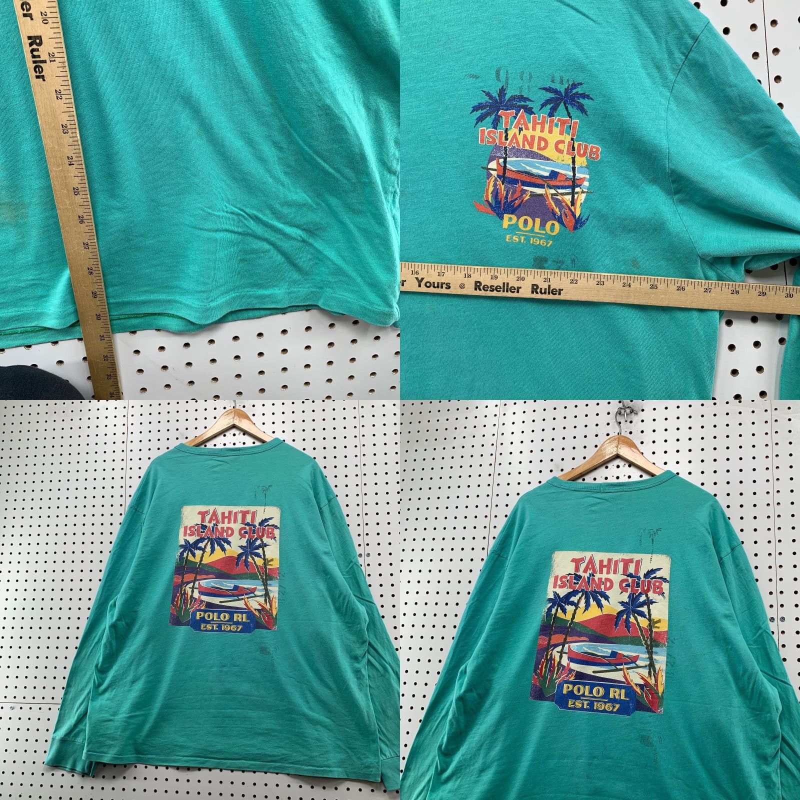 Polo Ralph Lauren Polo Ralph Lauren Shirt Mens 2XL Green Tahiti Island Club Stencil Long Sleeve Size US XXL / EU 58 / 5 - 9 Thumbnail