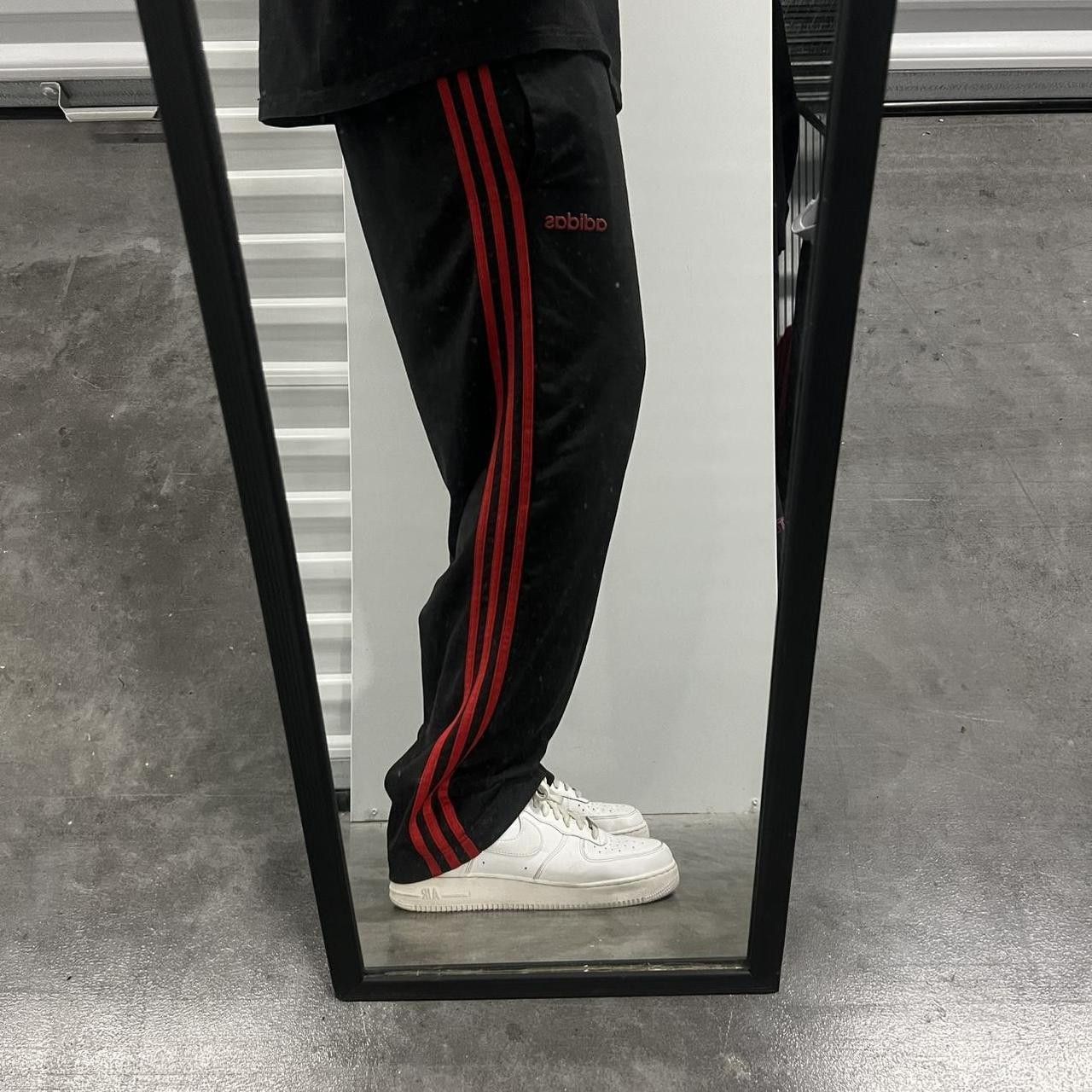 Adidas Crazy Vintage Y2K/2000s Baggy Adidas Red Striped Trackpants! Size US 34 / EU 50 - 1 Thumbnail