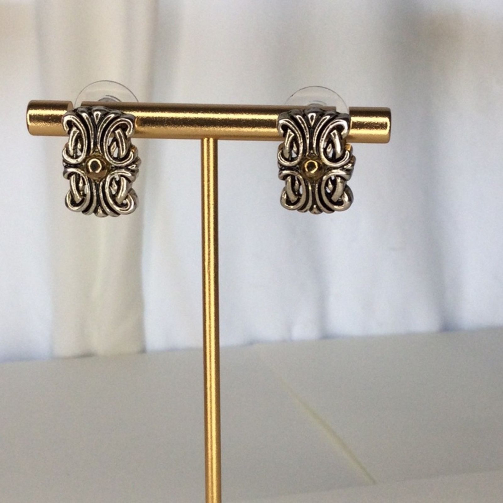 Other Celtic Knot Silver Tone & Bronze Vintage 1980's Earrings Size ONE SIZE - 1 Thumbnail