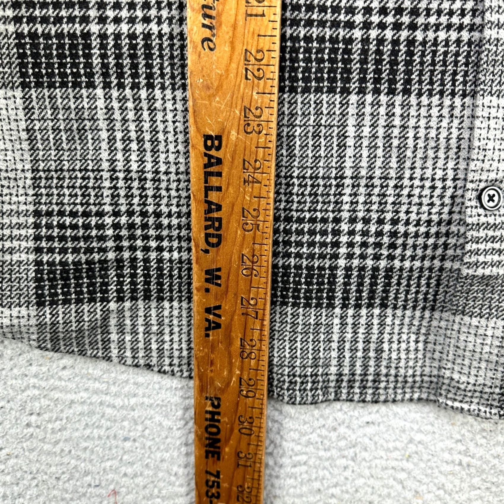 Express Express Shirt Flannel Mens Large Grey Gleen Plaid Pocket Stretch Button Up NEW Size US L / EU 52-54 / 3 - 6 Thumbnail