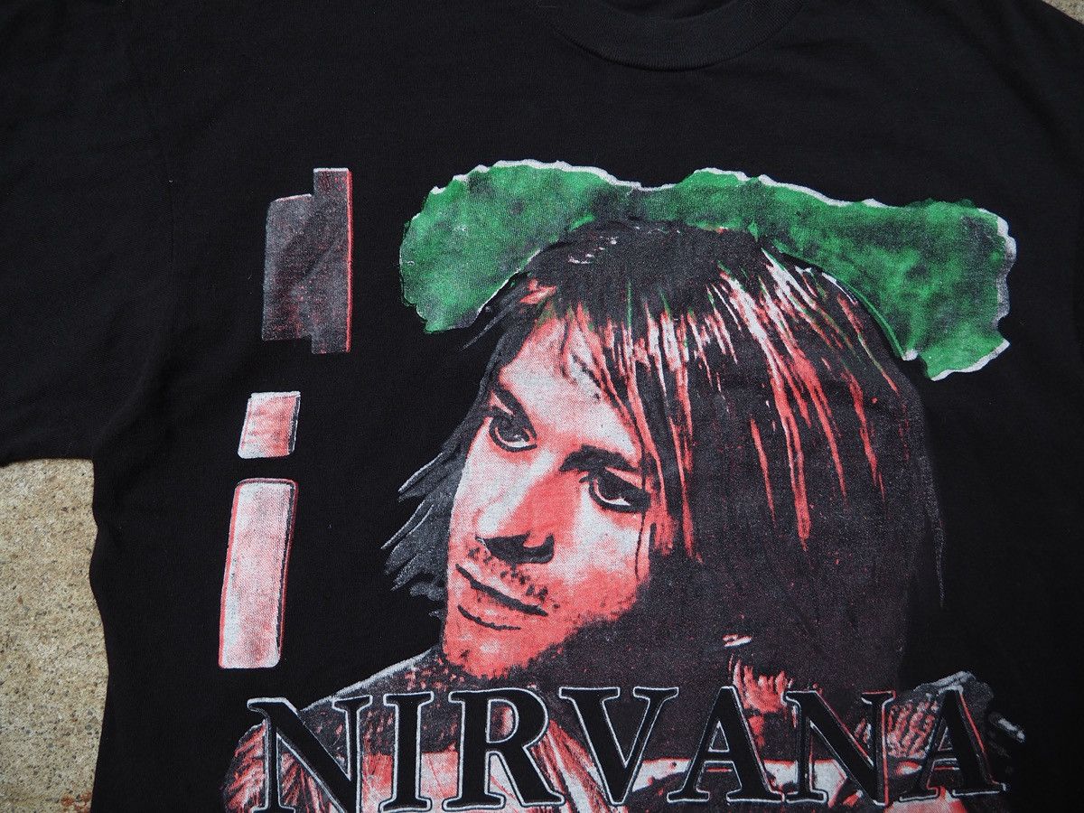 Vintage Vintage 90s Nirvana Bootleg Tee, Single Stitch – Size L Size US L / EU 52-54 / 3 - 3 Thumbnail