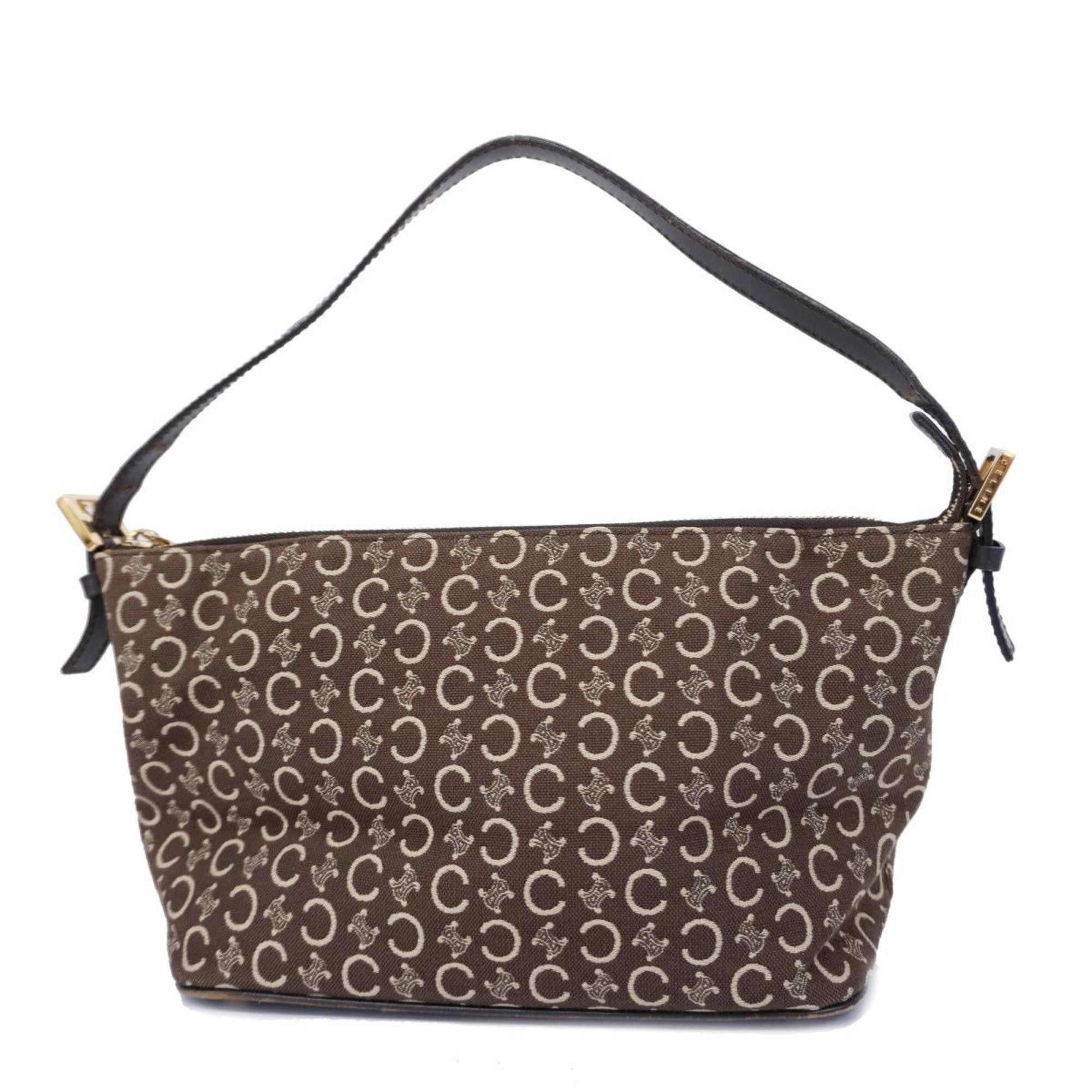 image of Celine Handbag C Macadam Canvas Leather Brown Ladies, Women's