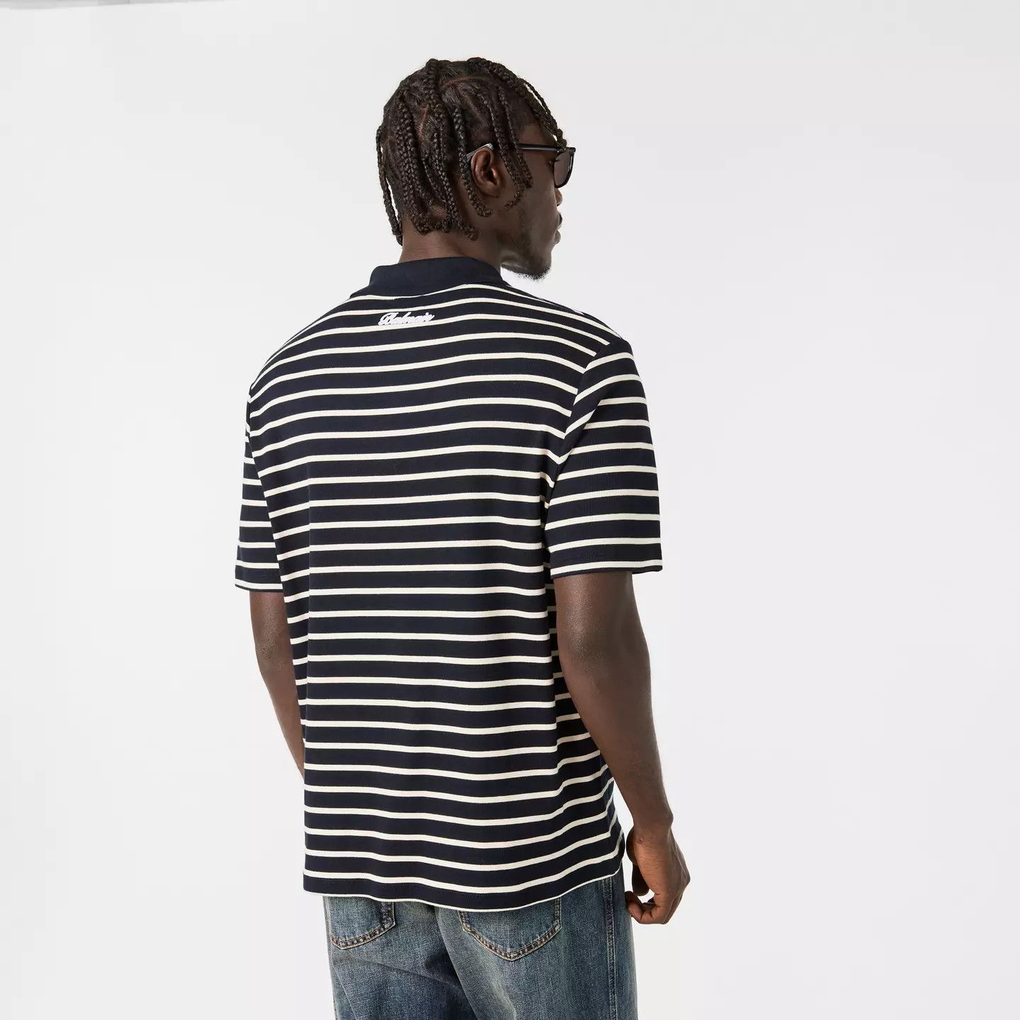 Balmain o1g2r1mq0426 Cotton Short Sleeve Polo Shirt in Blue/White Size US L / EU 52-54 / 3 - 3 Thumbnail