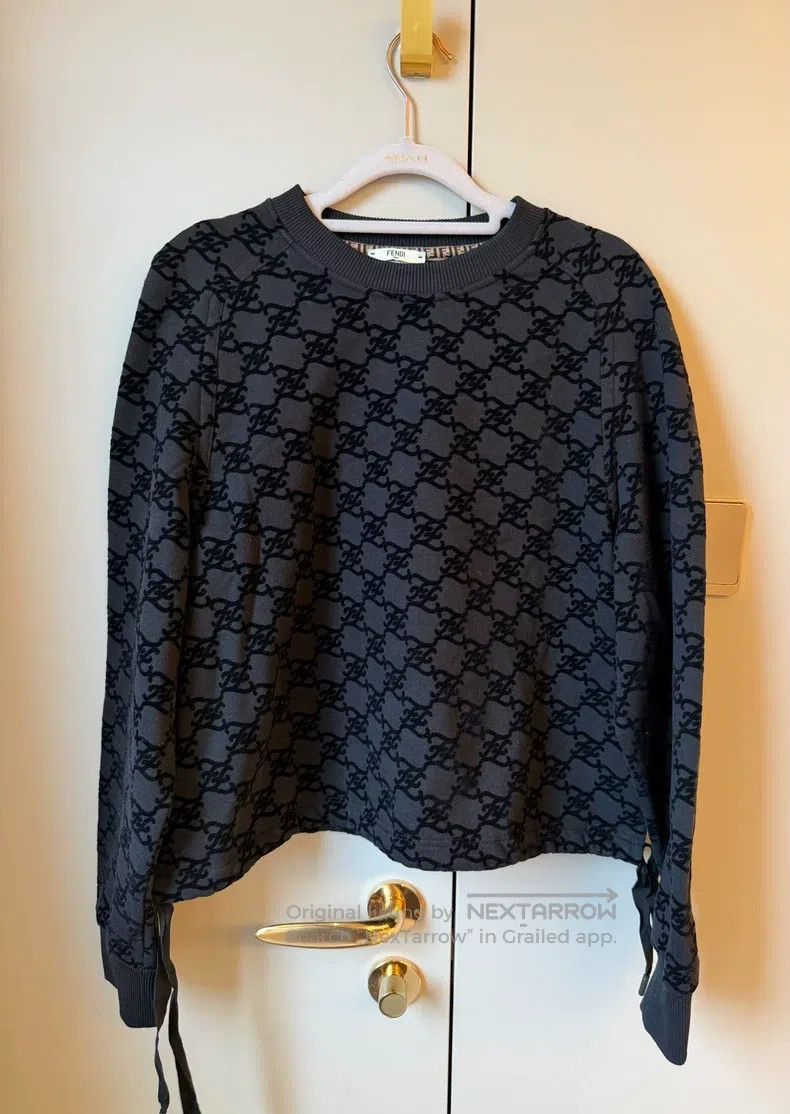 Fendi Fendi All Logo Black Relaxed Fit Hoodie Size S / US 4 / IT 40 - 1 Thumbnail