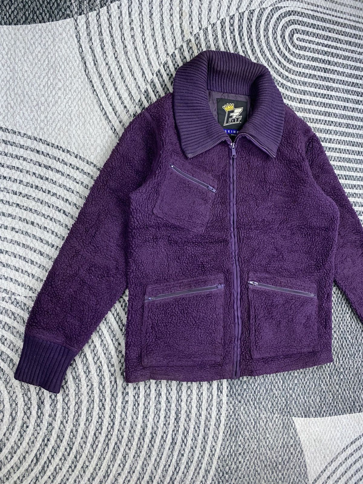 Fat Tokyo FAT TOKYO Skinny Fleece Purple Zipper Jacket Size US M / EU 48-50 / 2 - 3 Thumbnail