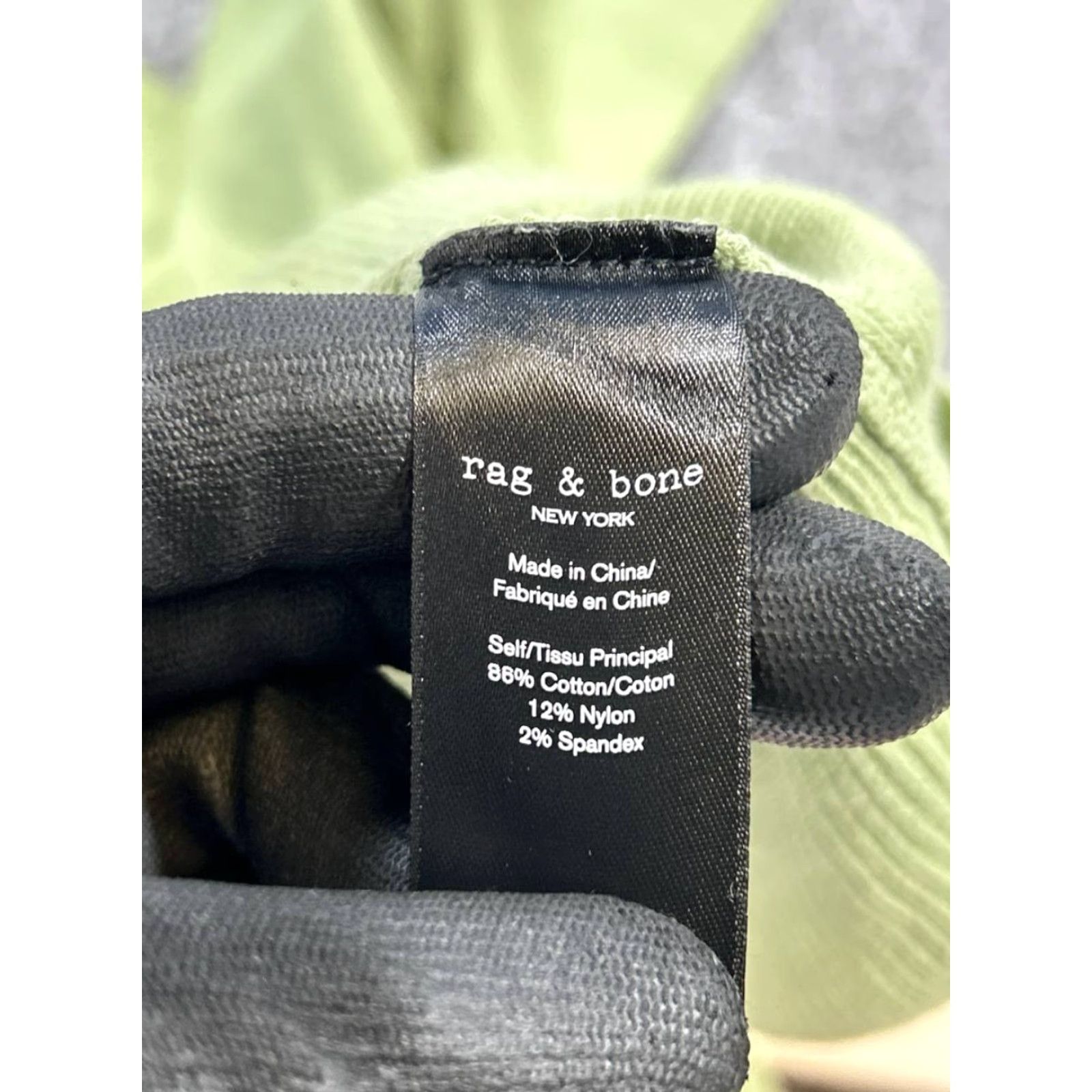 Rag & Bone rag & bone Sweater Womens Medium Green Cotton Knit Pullover Pullover V-Neck Casual Fall Winter Spring Size M / US 6-8 / IT 42-44 - 4 Thumbnail