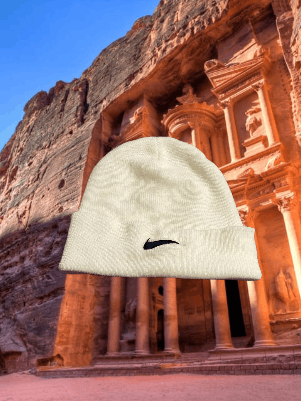 Nike Hats Vintage white Nike big logo Y2K streetwear Size ONE SIZE - 1 Thumbnail