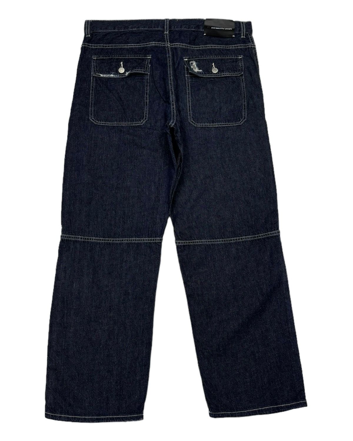 GU × Jun Takahashi Vintage GU and Beautiful People Baggy Denim Distress Jeans Size US 36 / EU 52 - 6 Thumbnail