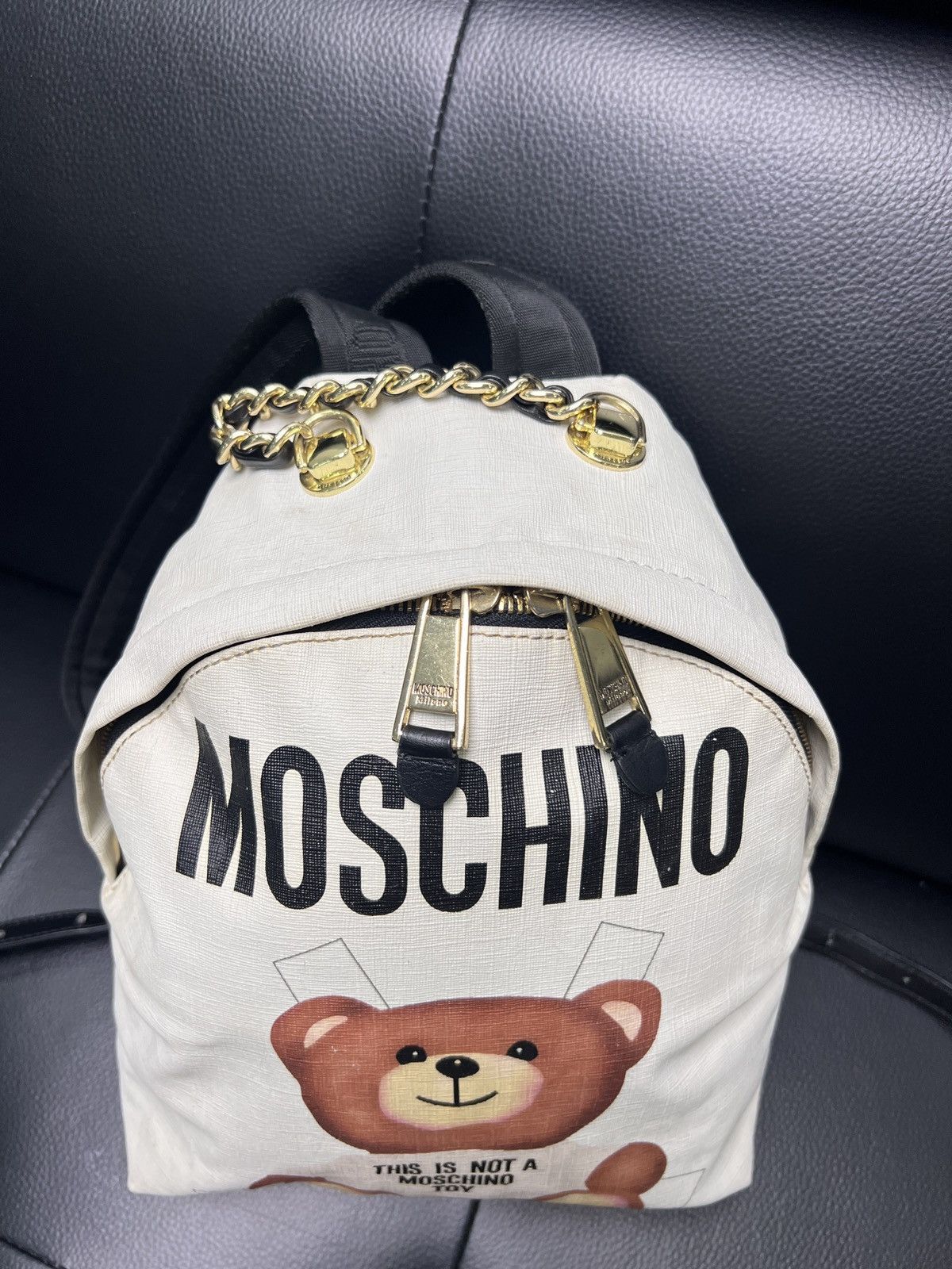 Moschino Moschino Teddy Bear Logo Backpack Size ONE SIZE - 4 Thumbnail