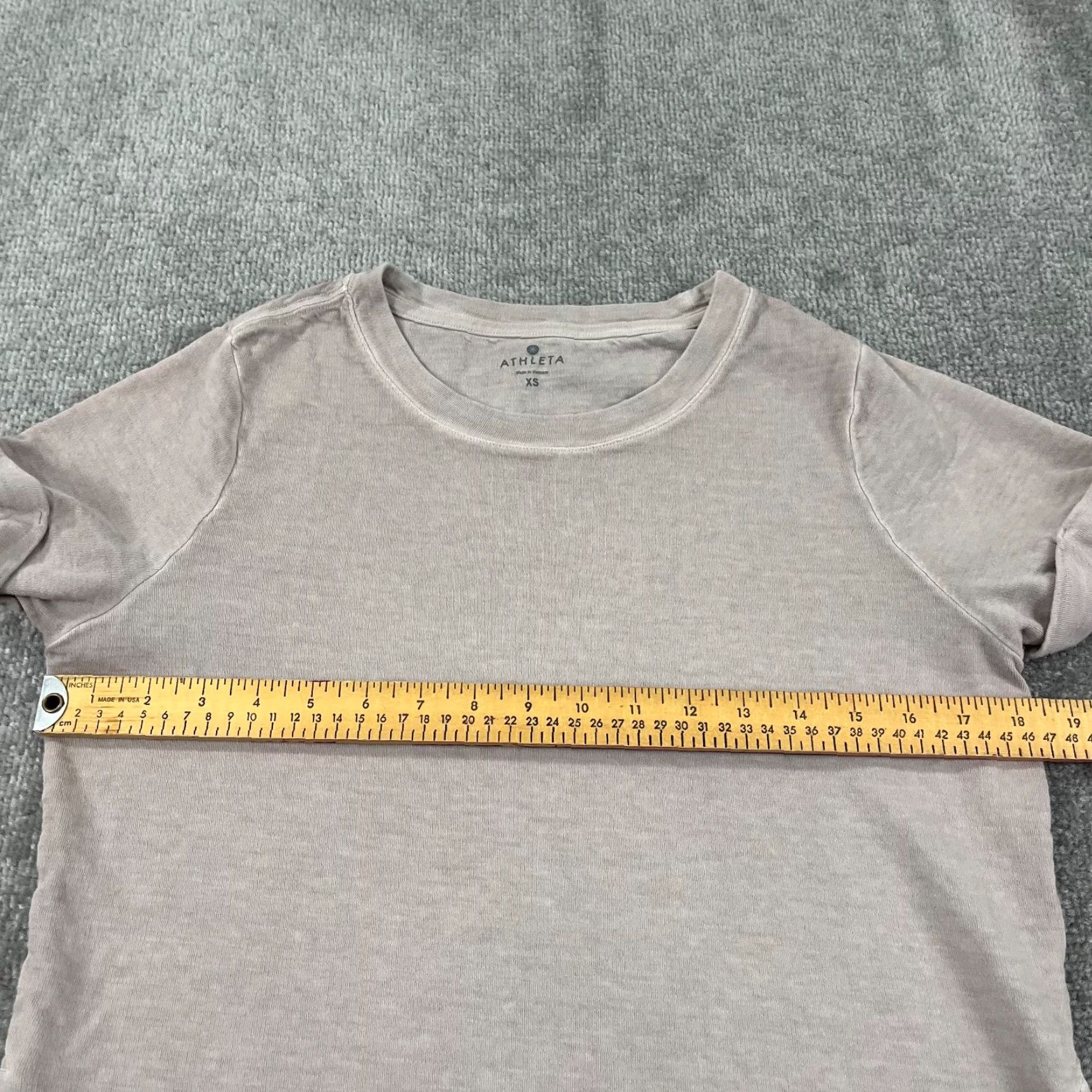 Athleta VINTAGE Athleta Shirt Womens XS Brown Crewneck Pullover Short Sleeve Basic Casual Tee Size XS / US 0-2 / IT 36-38 - 4 Thumbnail