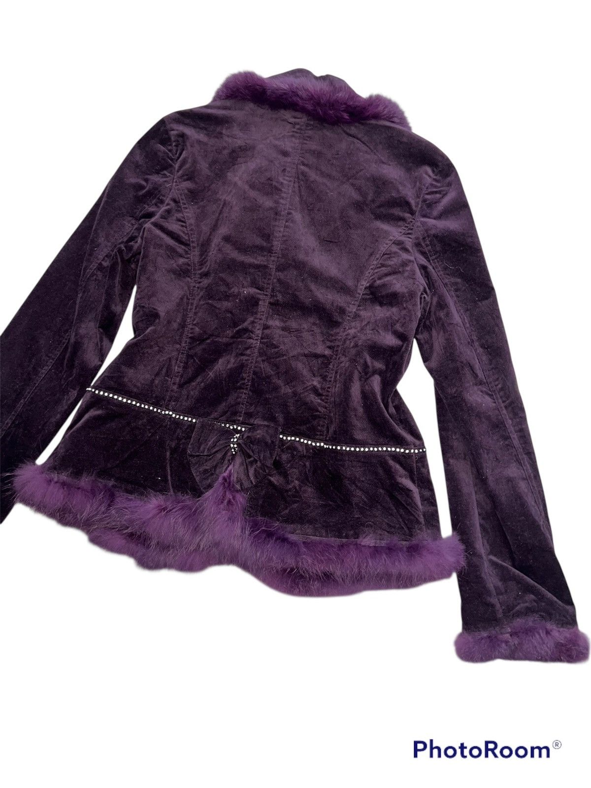 Anna Sui Velvet purple blazer with fur trim 🔮 Size M / US 6-8 / IT 42-44 - 6 Thumbnail