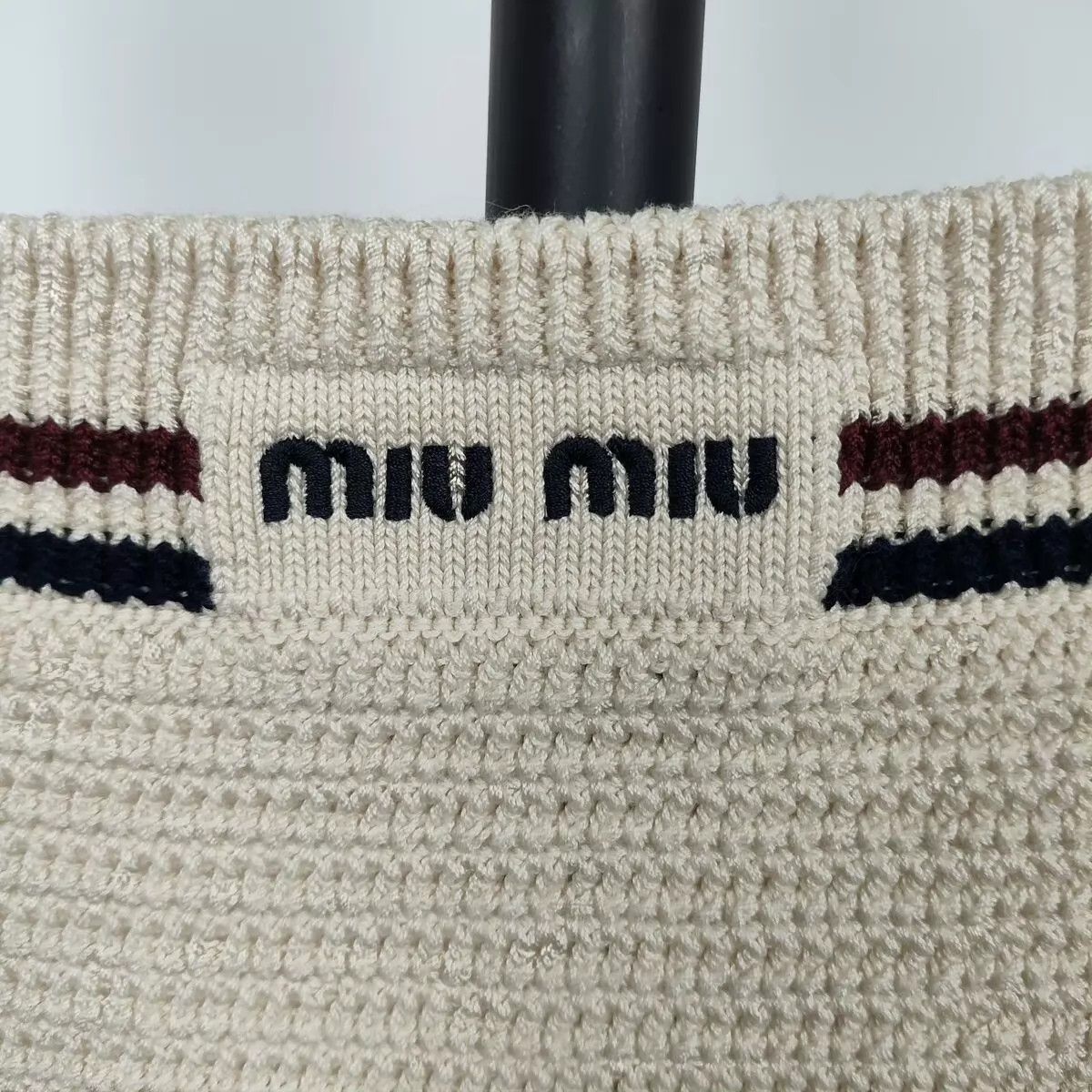 Miu Miu MIU MIU Women's 96 New White 38 cami woven top Size S / US 4 / IT 40 - 3 Thumbnail