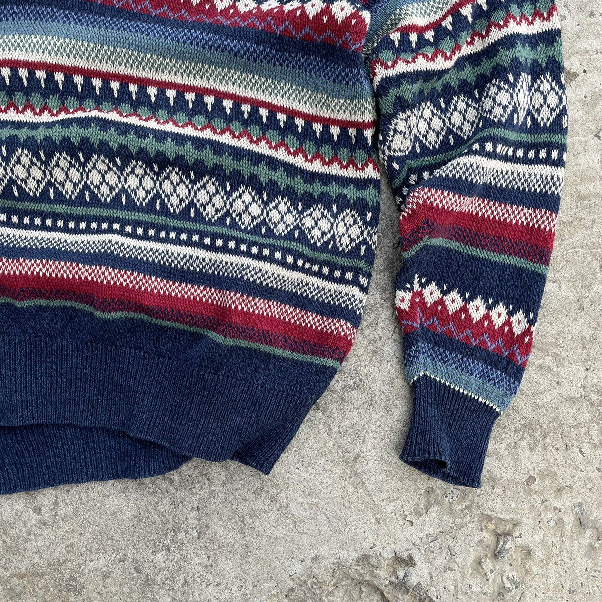 Vintage Vintage Knit Sweater Zip 1/4 Abstract Logo Norway Style USA Size US XL / EU 56 / 4 - 4 Thumbnail