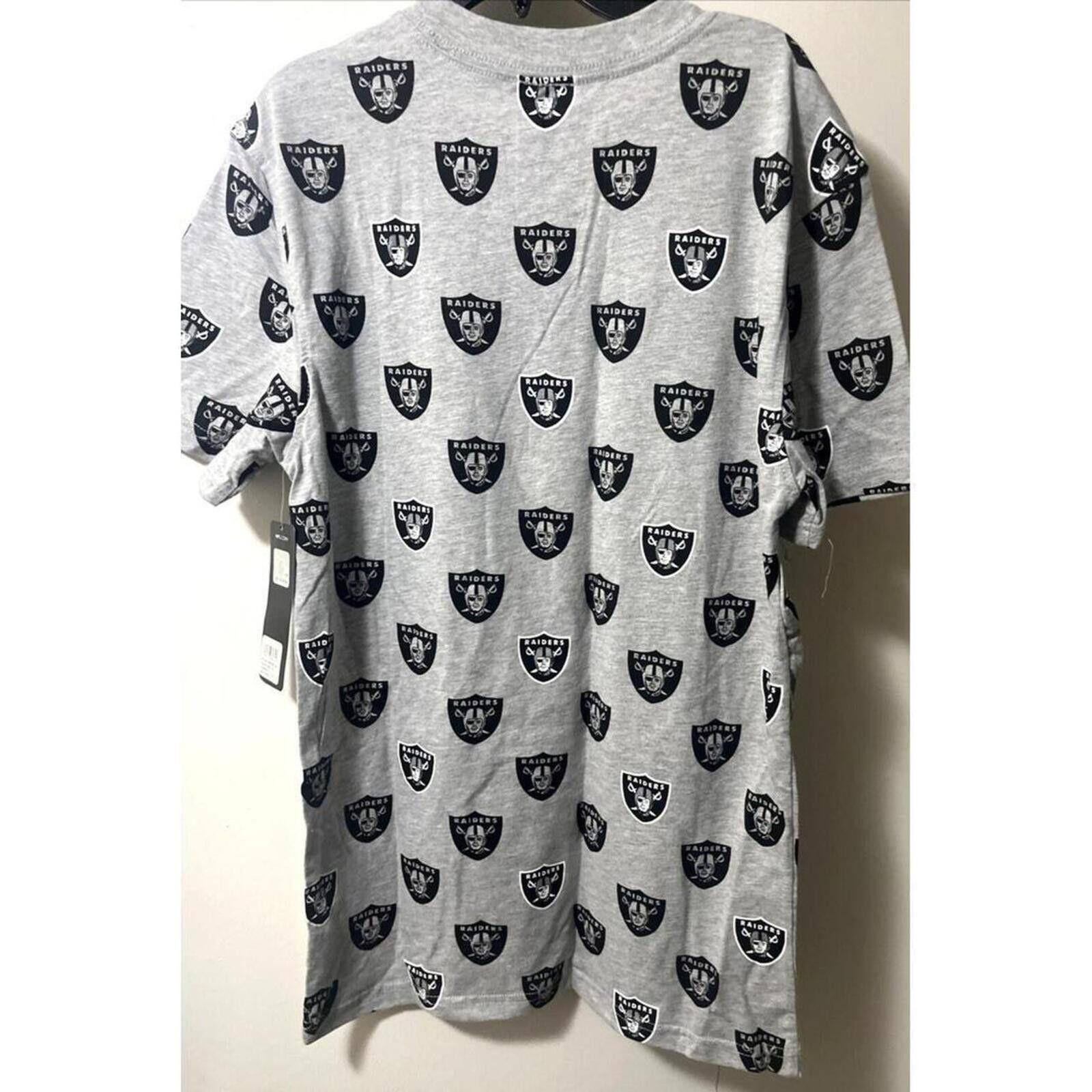 Other Small Men's NFL Las Vegas Raiders Multiple Shield Logo Shirt Size ONE SIZE - 4 Thumbnail
