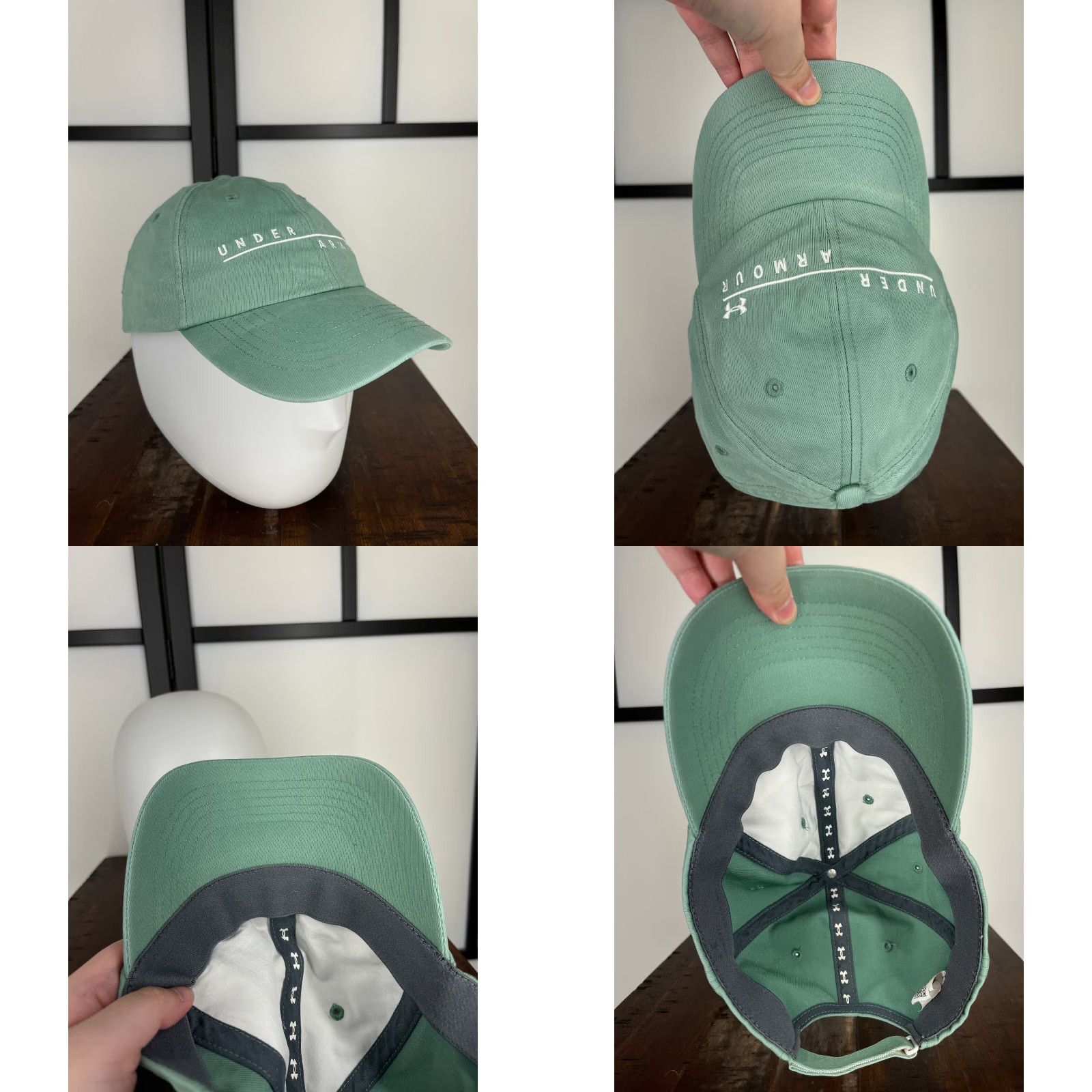 Under Armour Under Armour Hat Cap Strap Back Womens One Size Blue Cotton Polyester Blend Size ONE SIZE - 8 Thumbnail