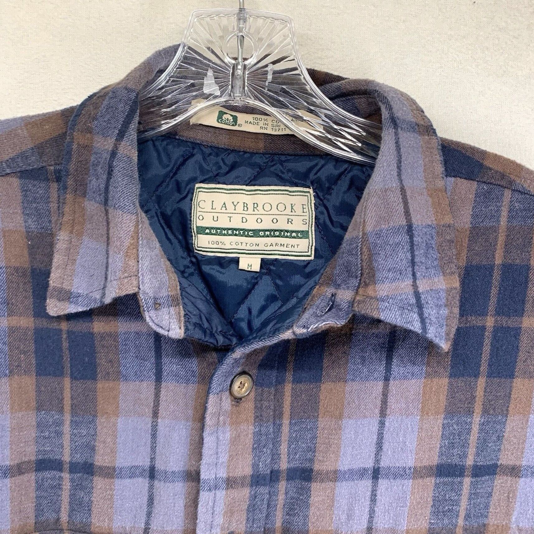 Rhythm VINTAGE 90s Rhythm Check Plaid Jacket Men Medium Purple Blue All Seasons Quilted Outdoor Streetwear Size US M / EU 48-50 / 2 - 6 Thumbnail