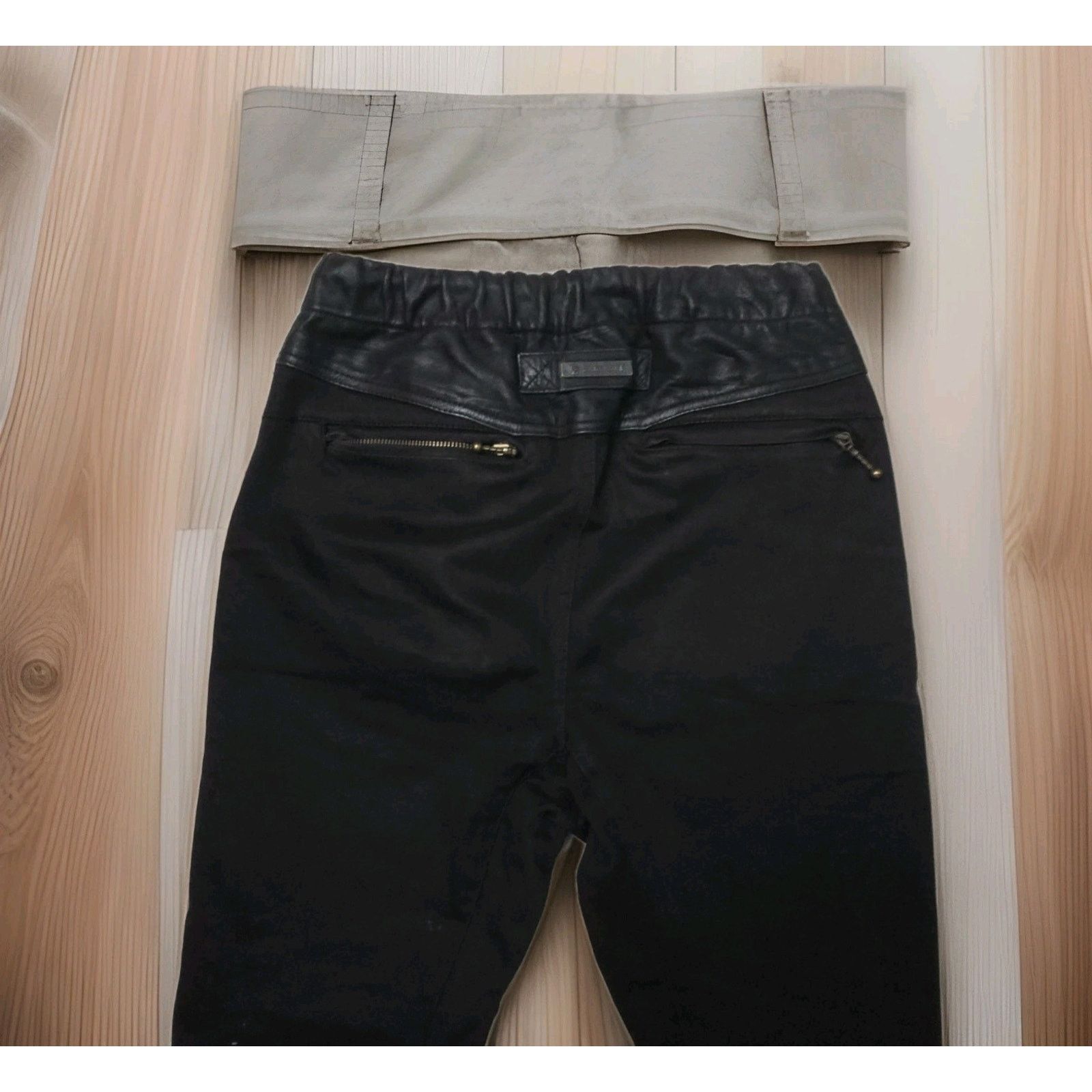 Zanerobe ZANEROBE Men's Black Leather Track Sureshot Jogger 30 $299 Size US 30 / EU 46 - 7 Thumbnail