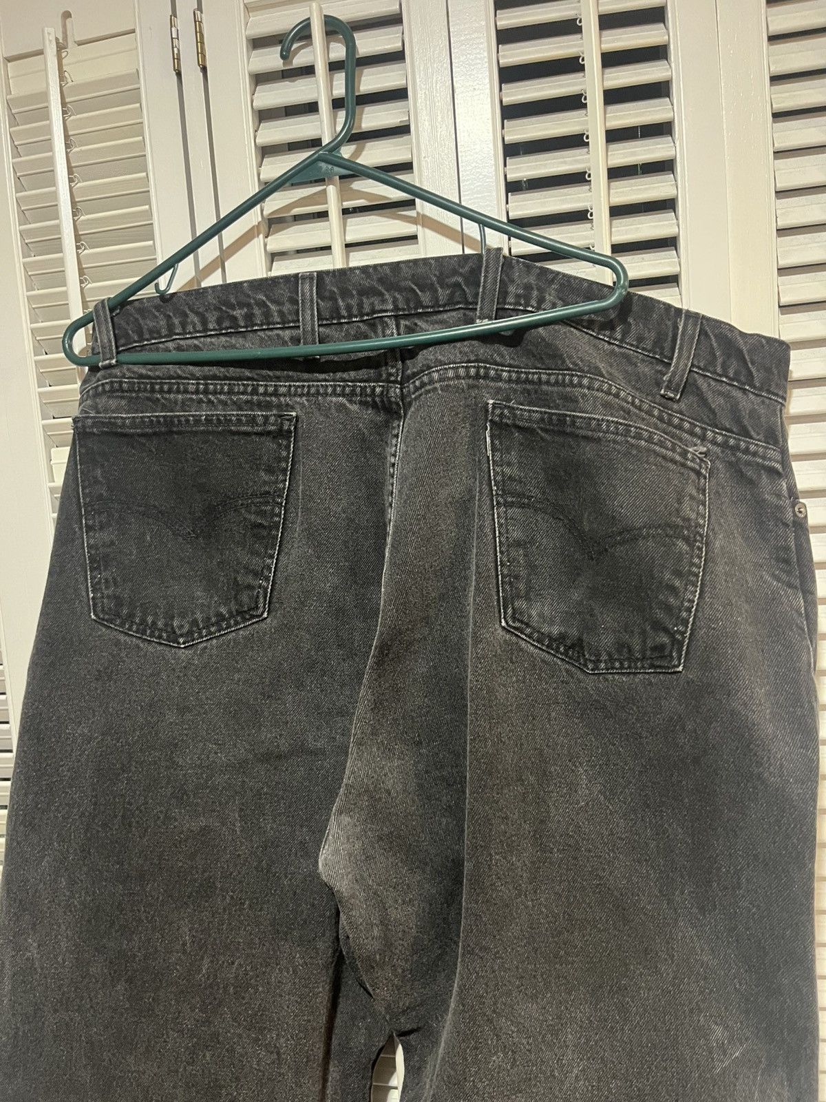 Levi's 90s Levis 554 Faded Black Paper Tag Rare XXL Denim Jeans Size US 44 / EU 60 - 3 Thumbnail