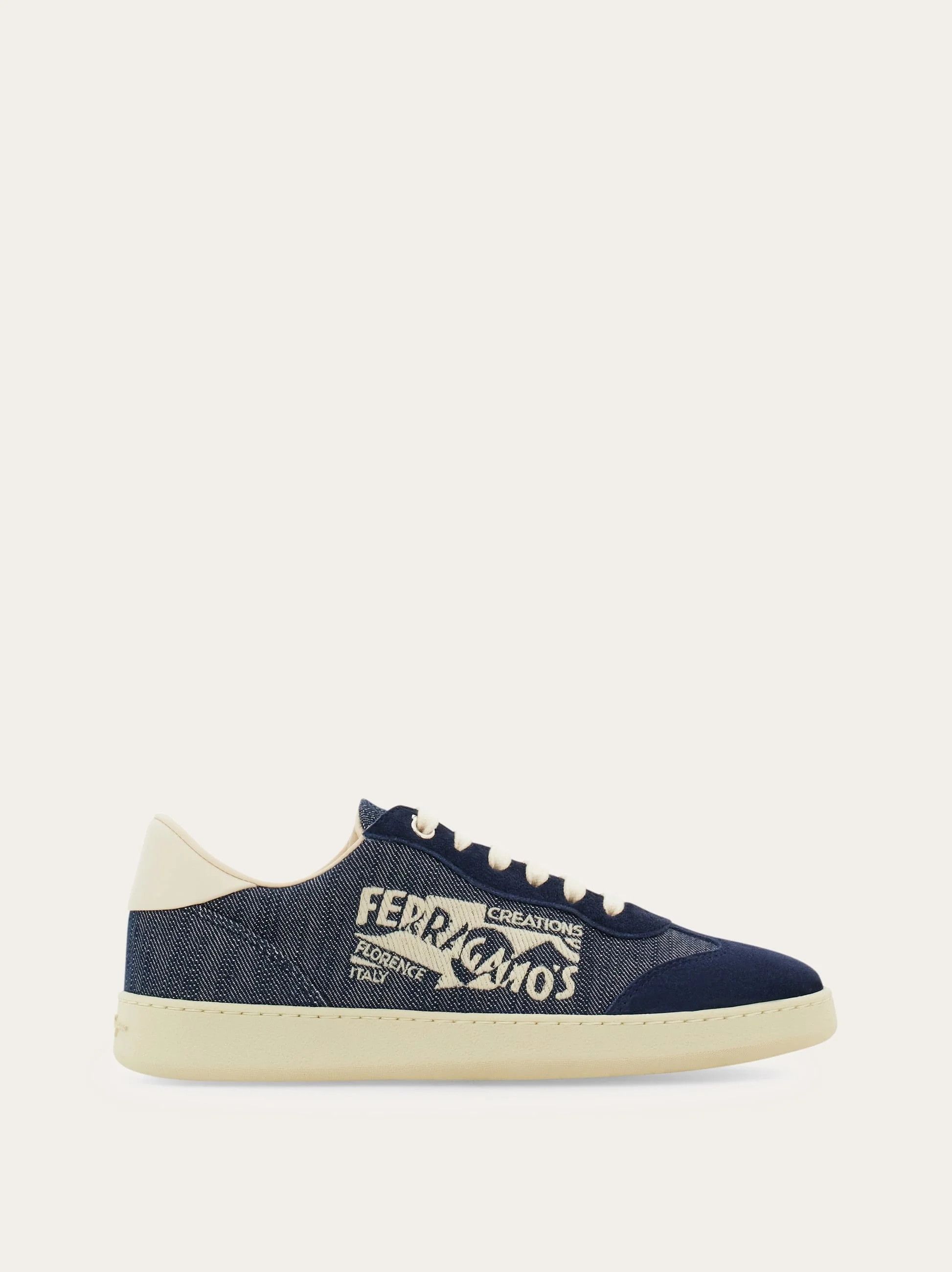 Salvatore Ferragamo o1s1rm0526 Logo-print Low-Top Sneakers in Blue Size US 10 / IT 40 - 1 Thumbnail