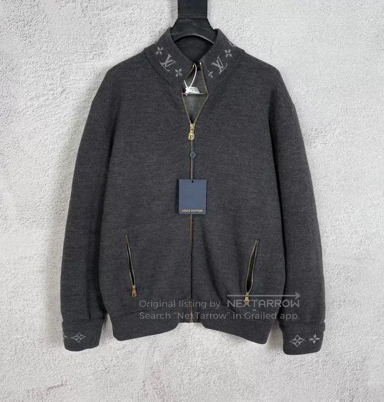 Louis Vuitton Louis Vuitton New jacquard wool knit zipper jacket Size US M / EU 48-50 / 2 - 1 Thumbnail