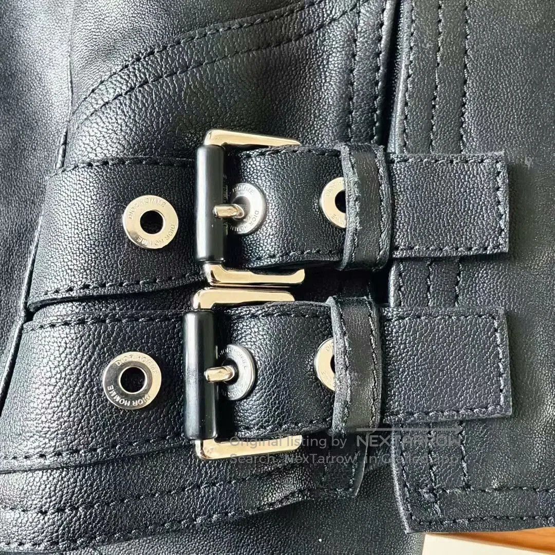 Dior dior homme leather biker jacket size 50. Size US L / EU 52-54 / 3 - 3 Thumbnail