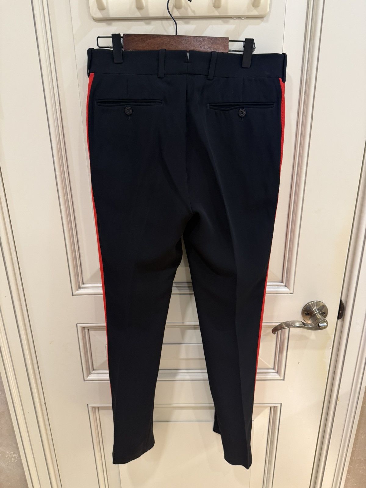 Alexander McQueen slim fit red stripe pants size46 Size US 30 / EU 46 - 5 Thumbnail