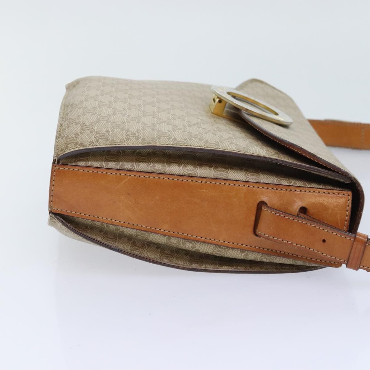 Celine CELINE Macadam Canvas Shoulder Bag Beige Gold Size ONE SIZE - 5 Thumbnail