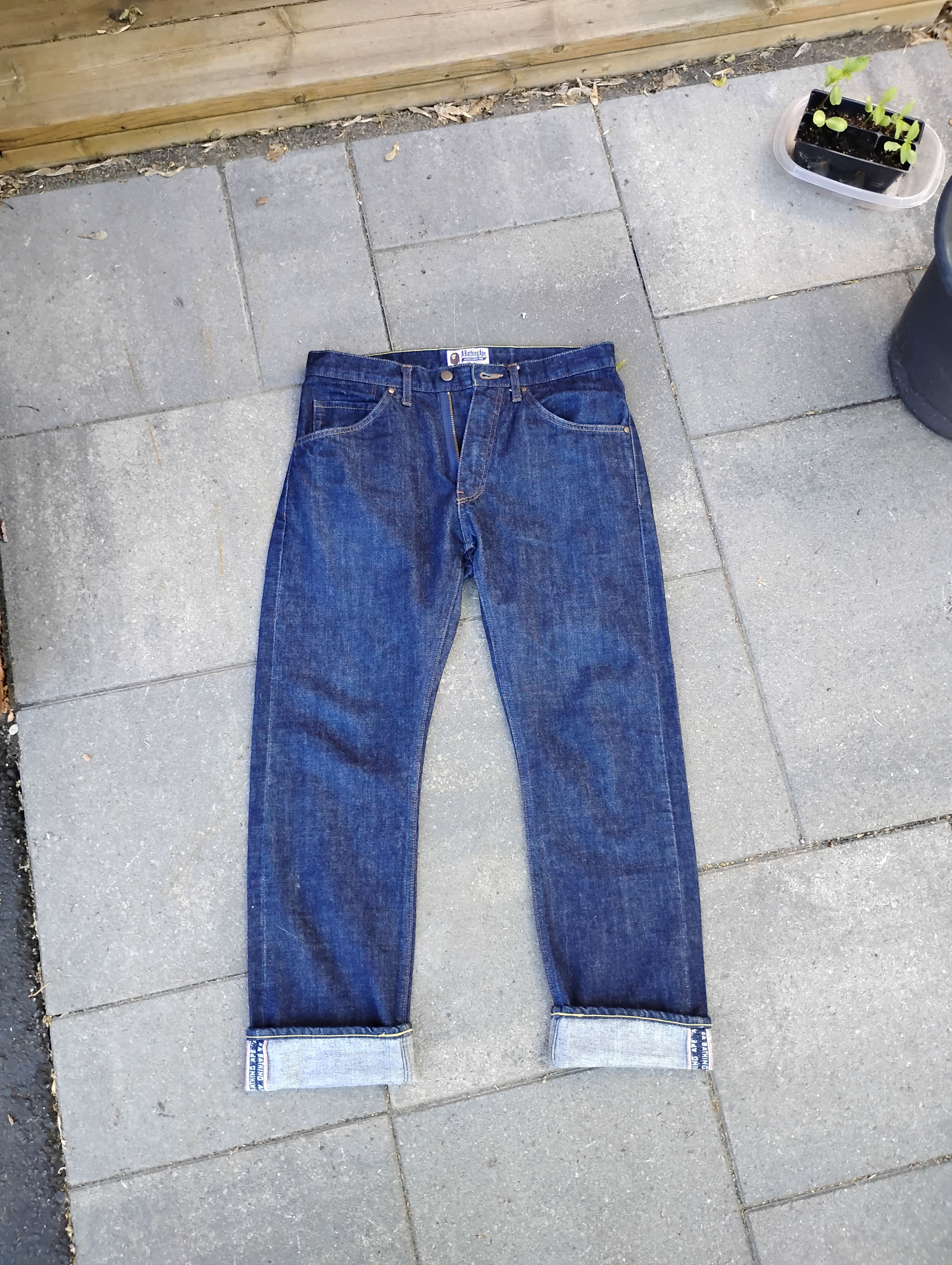 Bape BAPE champion script selvedge jeans Size US 31 - 3 Thumbnail