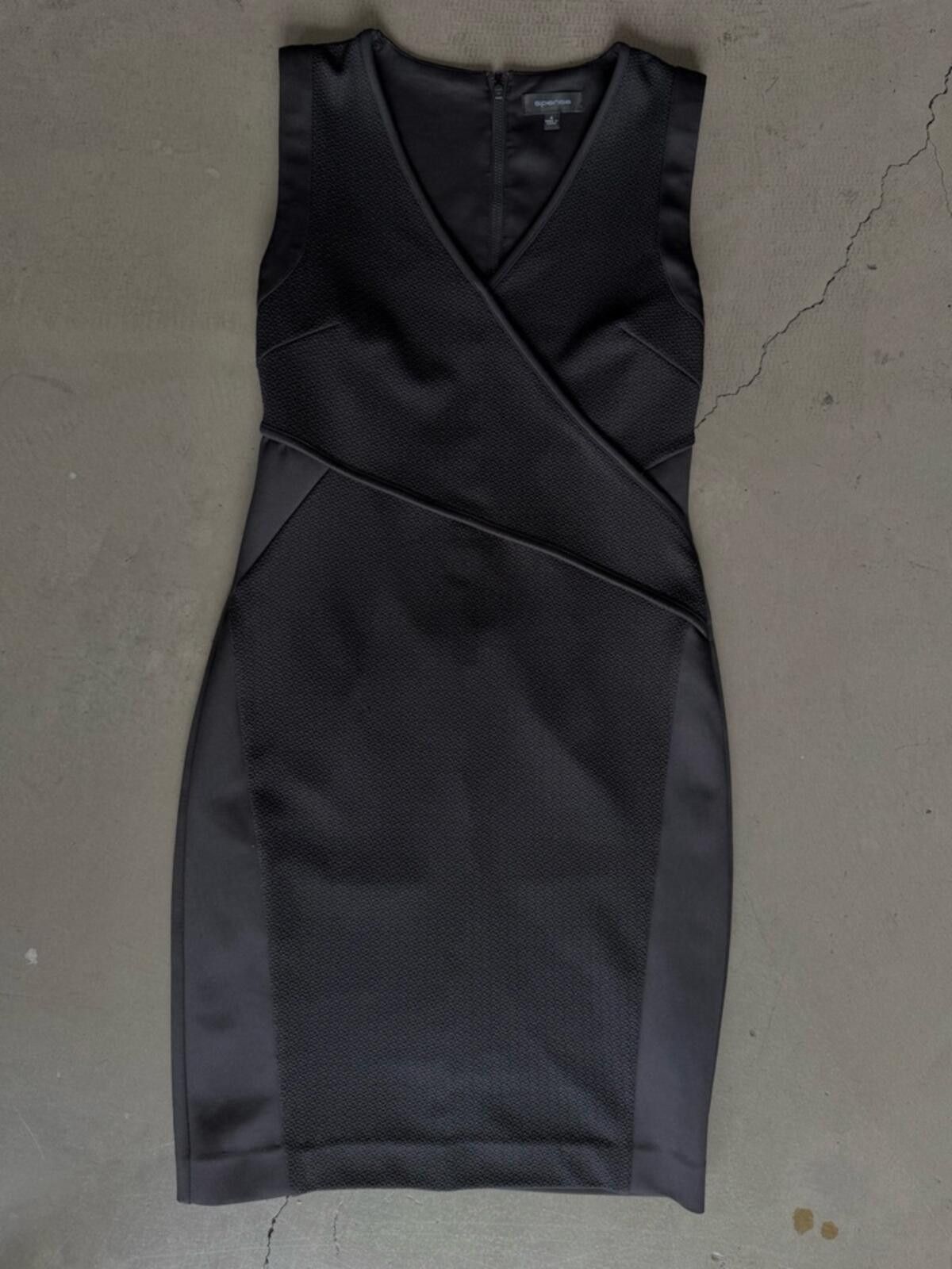 Marks & Spencer Spense / Sleeveless Wrap Detail Dress / Black Size S / US 4 / IT 40 - 1 Thumbnail