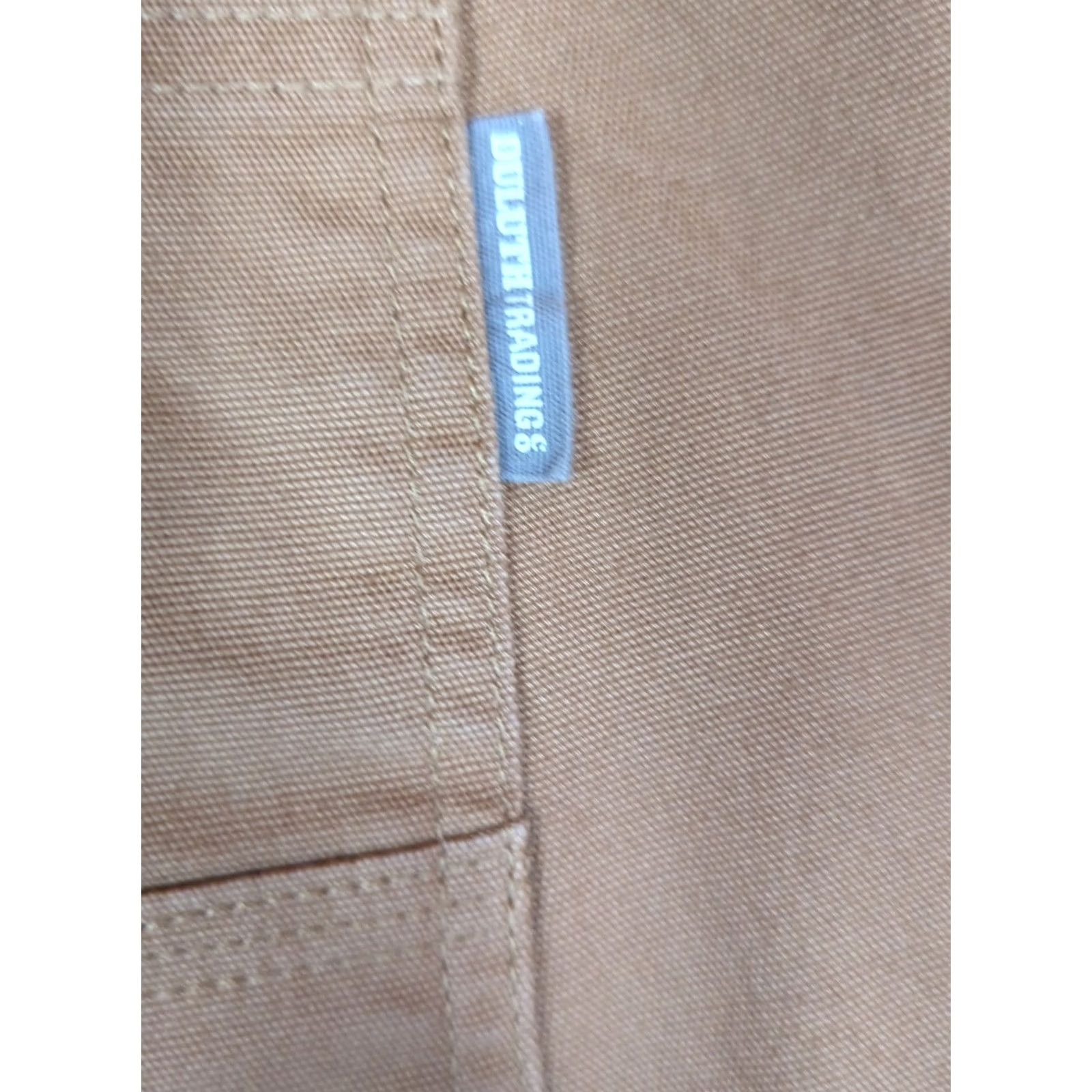 Vintage Duluth Flex Fire Hose Shorts Men’s 42 Relaxed Fit Khaki Brown Chino Canvas Zip Pockets Casual Workwear Summer Spring Fall Mens Size US 42 / EU 58 - 4 Thumbnail